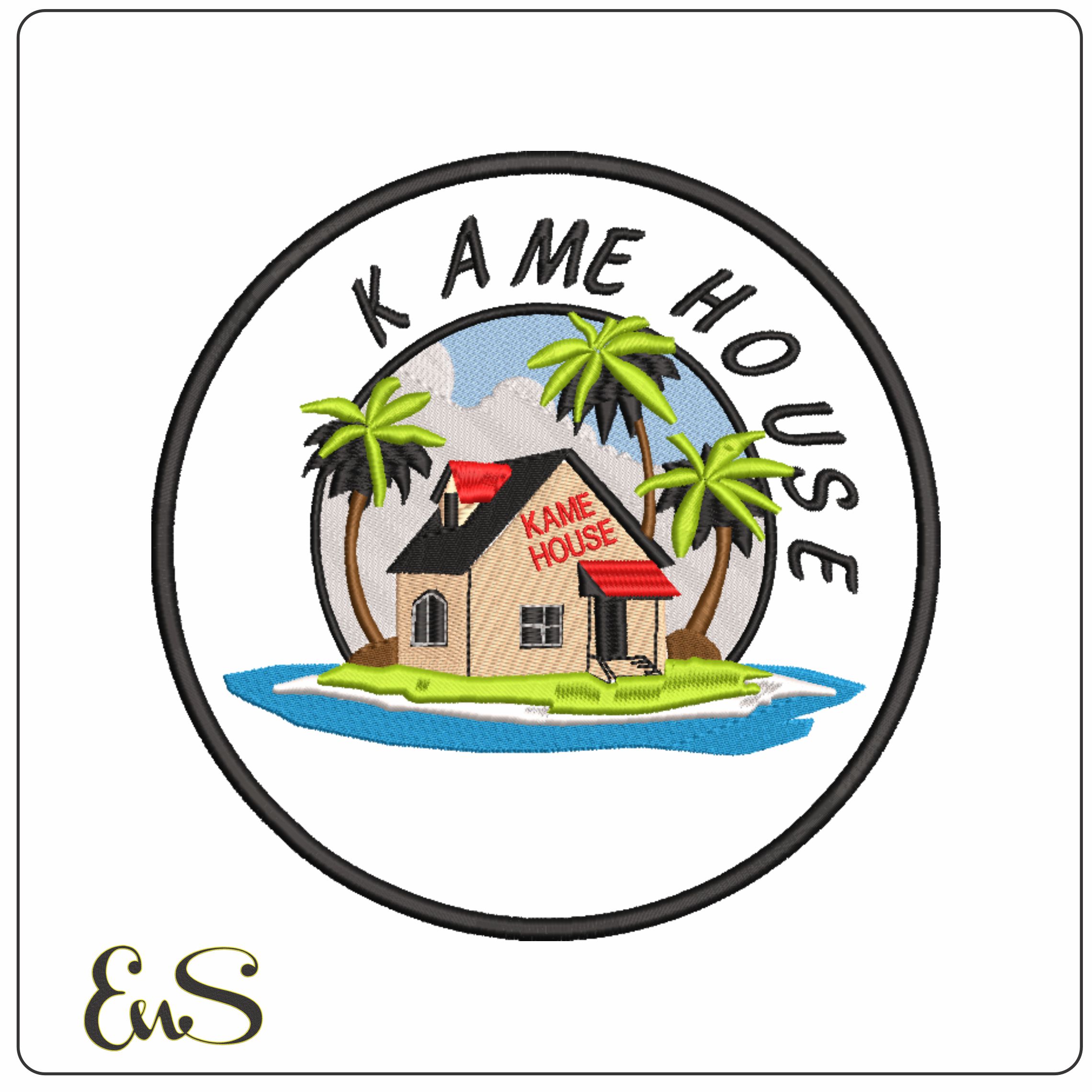 Kane house on a beach-Elegant embroidery design file - instant download