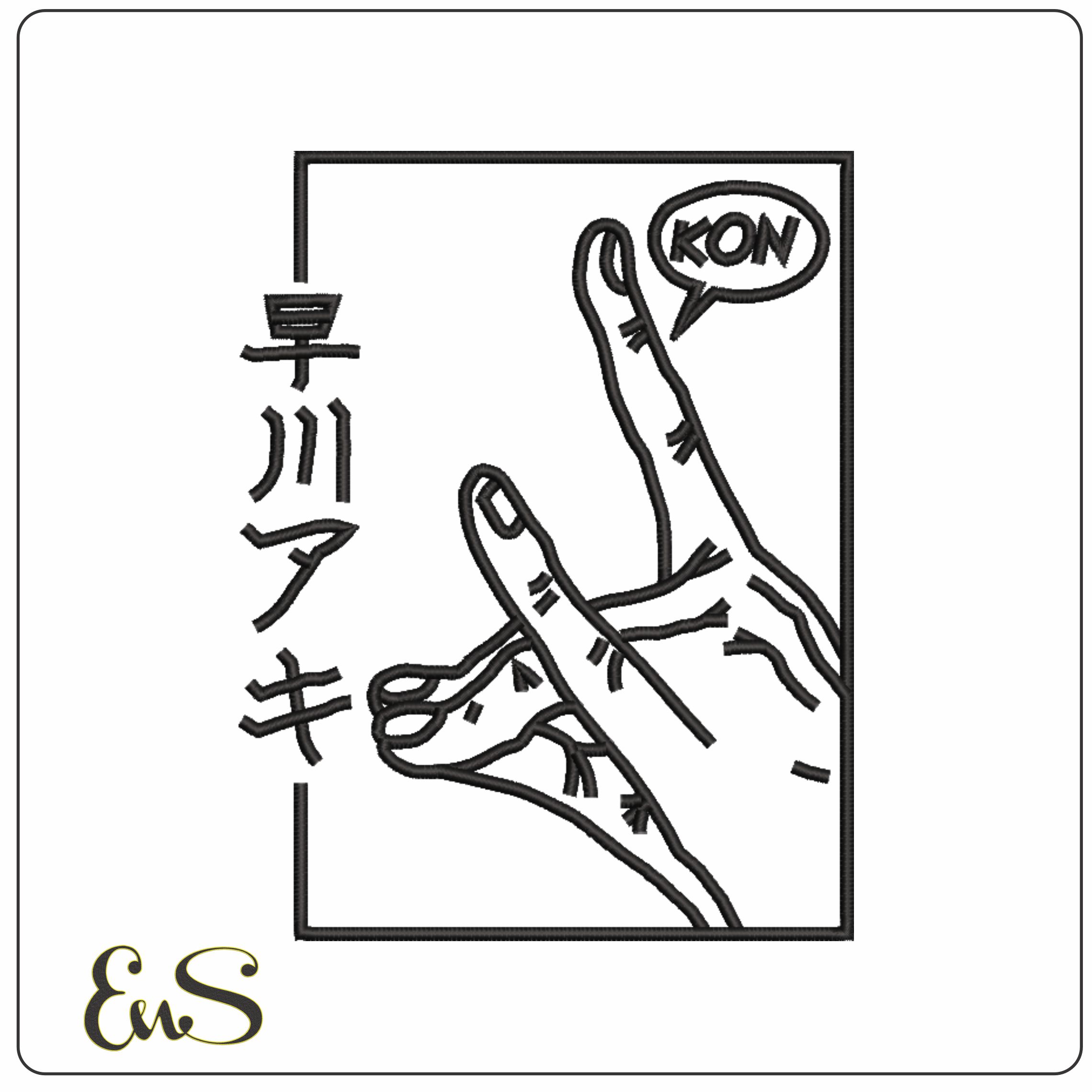 Kon - Chainsaw Man - Anime-Elegant embroidery design file - instant download