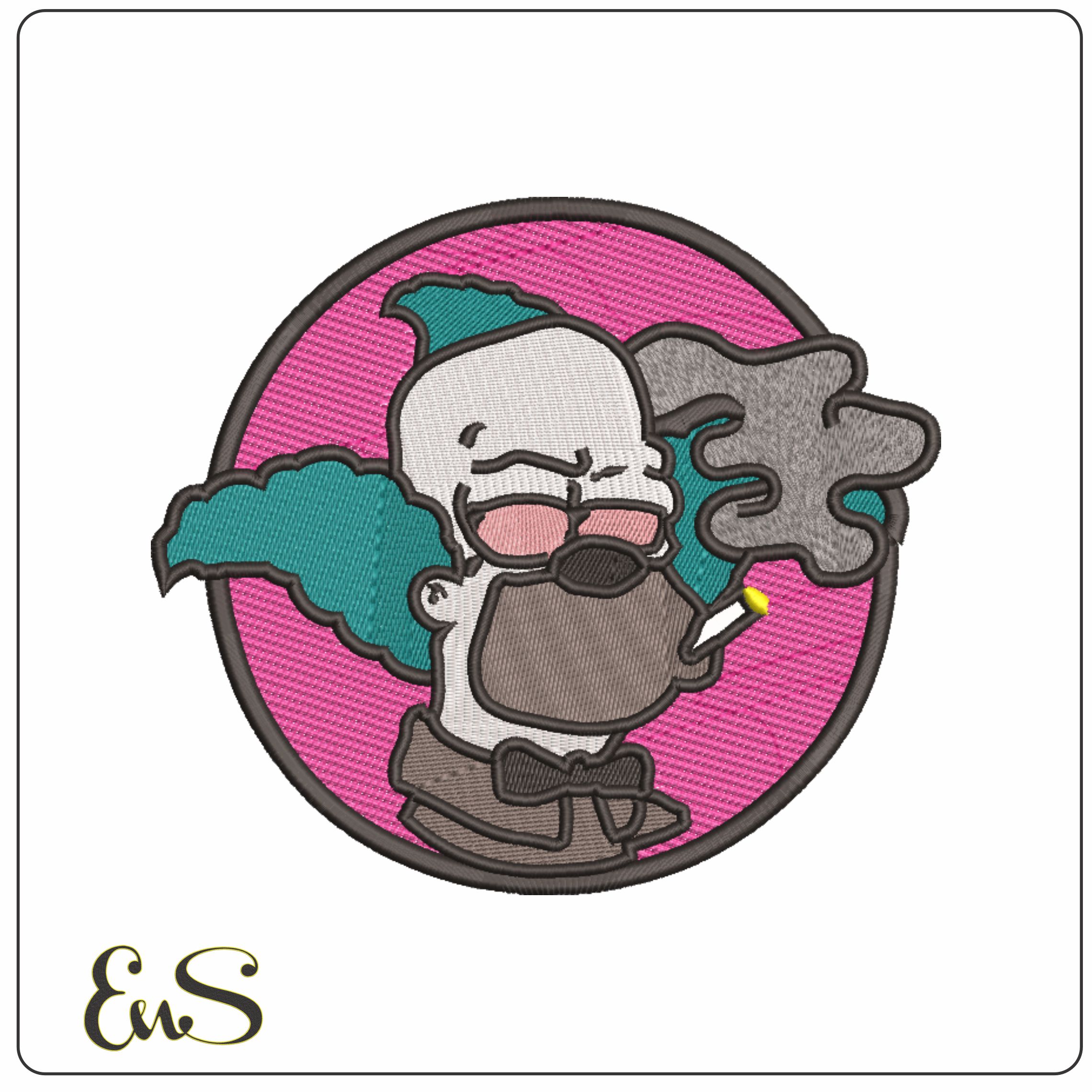 Krusty the Clown - The Simpsons-Elegant embroidery design file - instant download