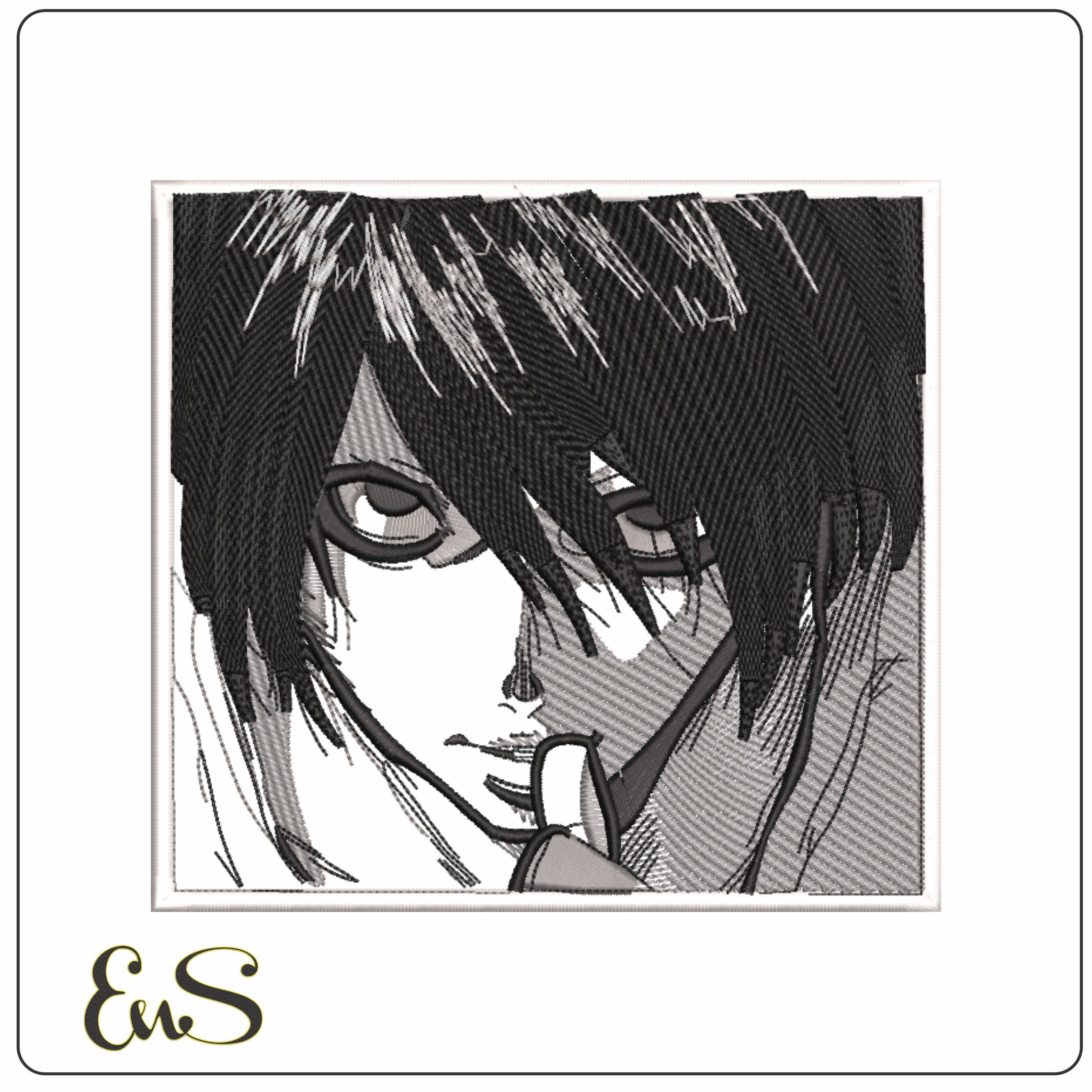 L Death Note - Anime-Elegant embroidery design file - instant download
