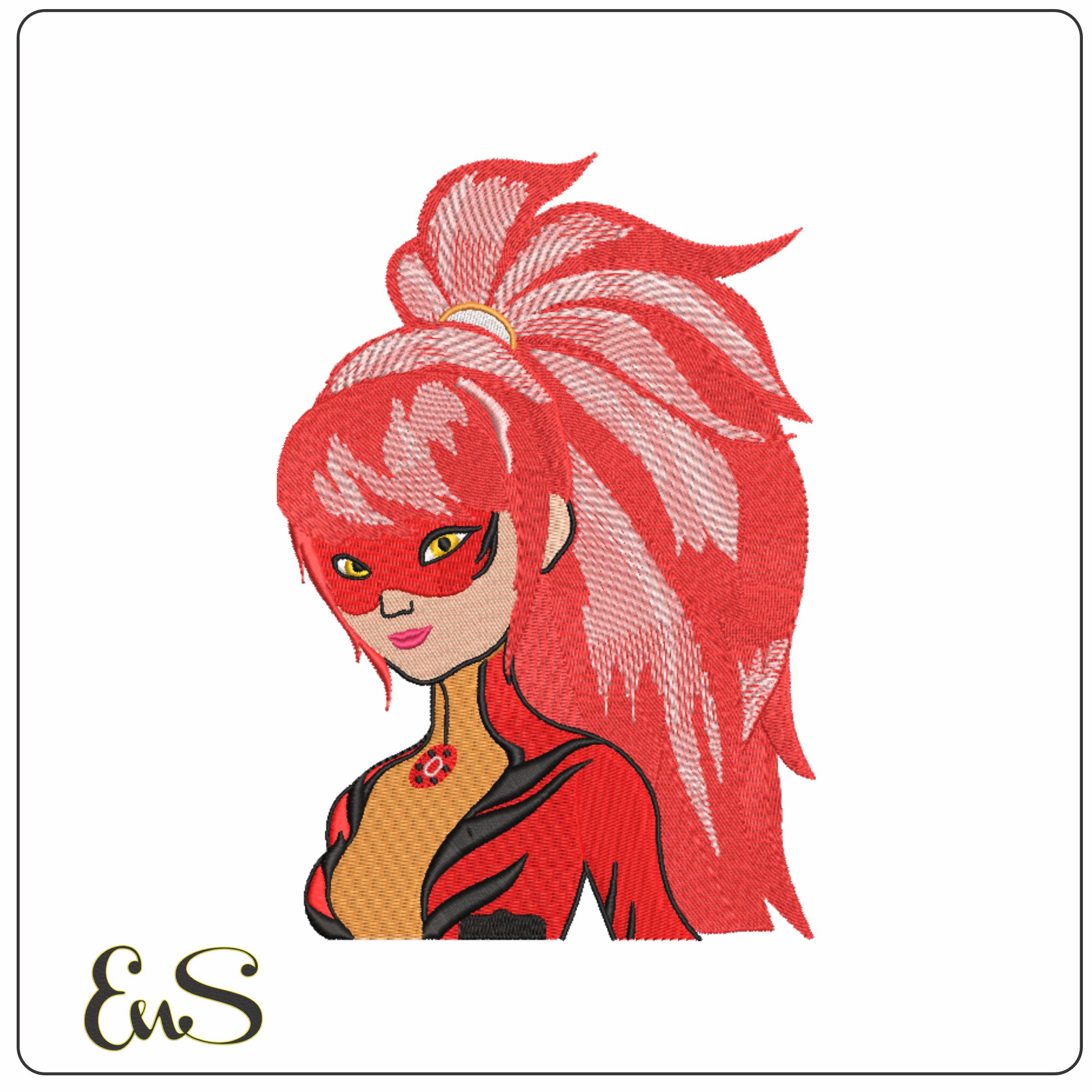 Ladydragon Fei Wu - Miraculous World Shanghai - Anime-Elegant embroidery design file - instant download