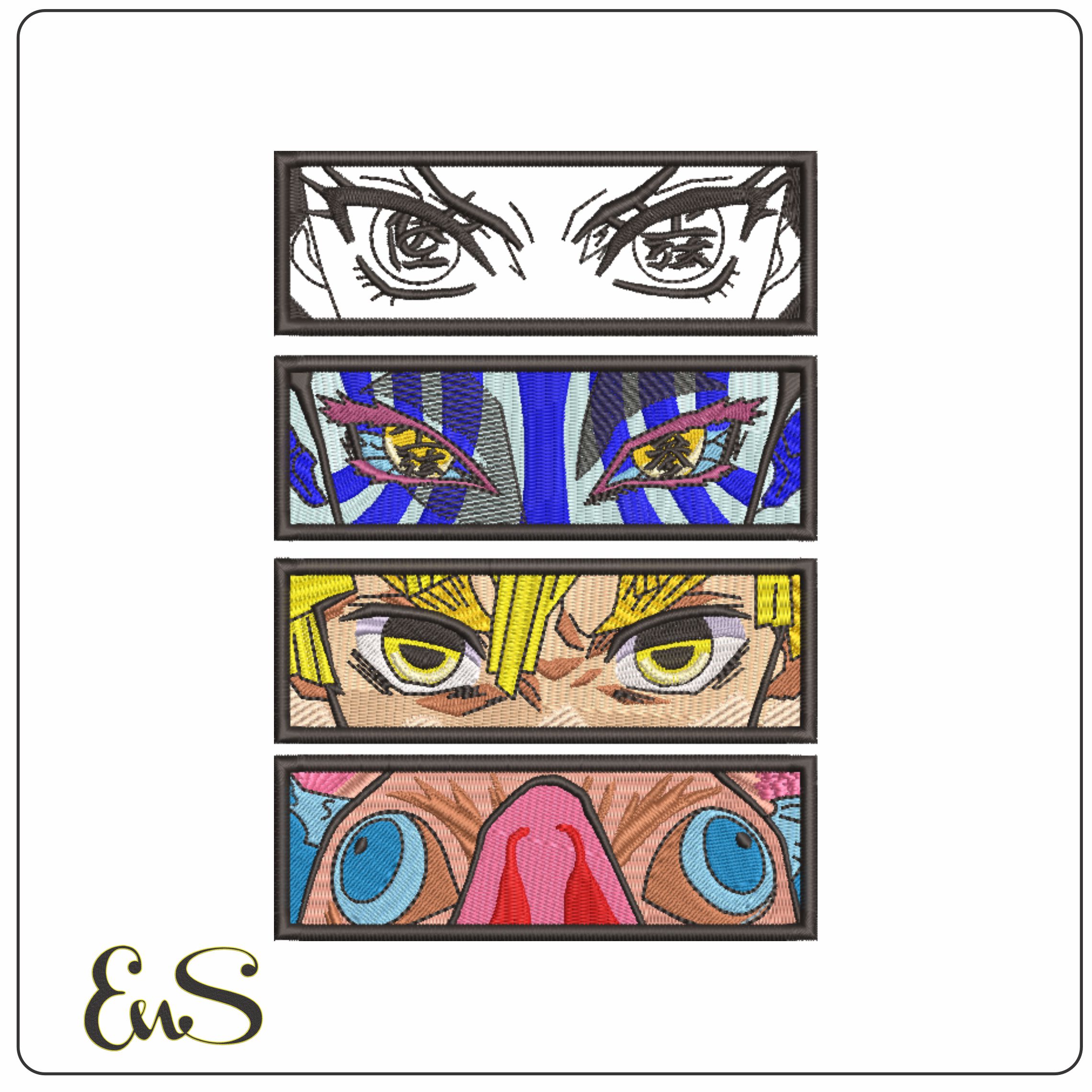 Legends Eyes - Anime-Elegant embroidery design file - instant download