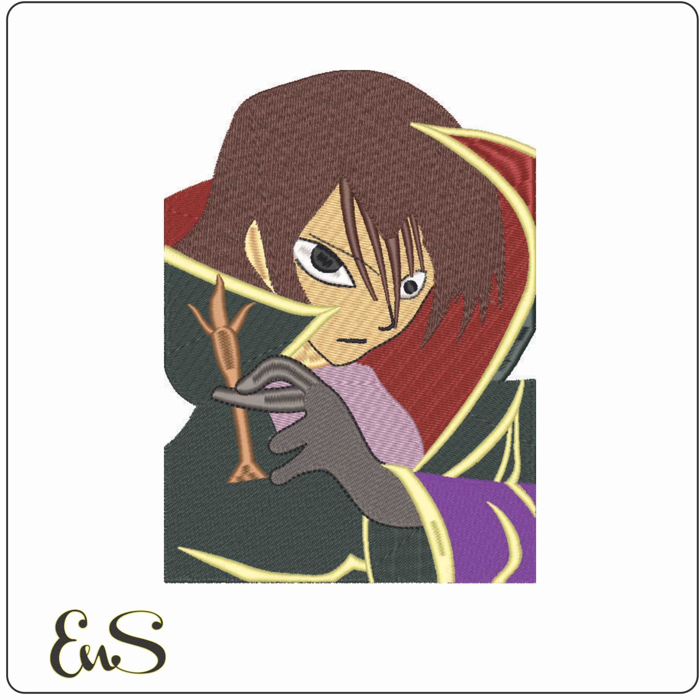 Lelouch vi Britannia - Code Geass - Anime-Elegant embroidery design file - instant download