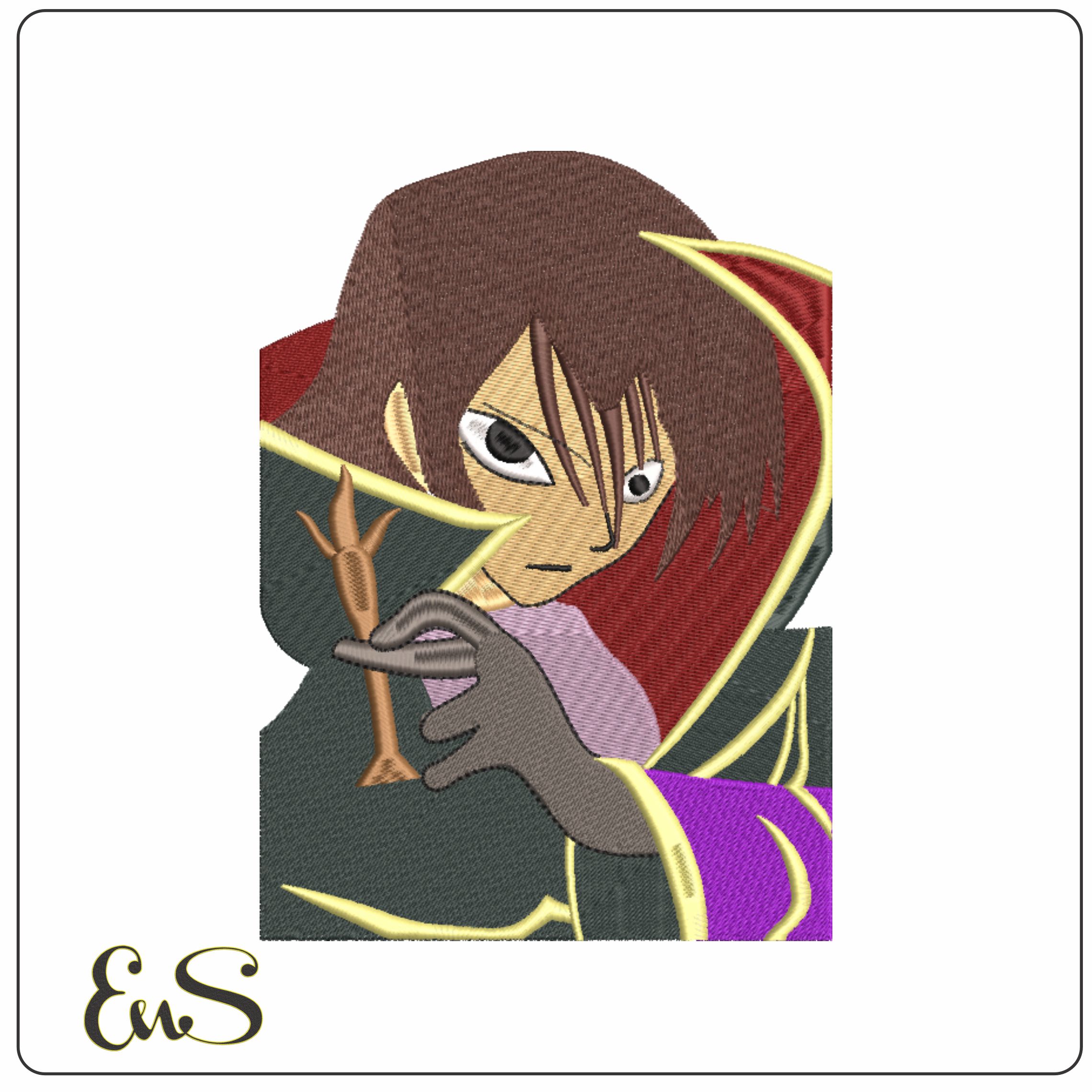 Lelouch vi Britannia - Code Geass - Anime-Elegant embroidery design file - instant download