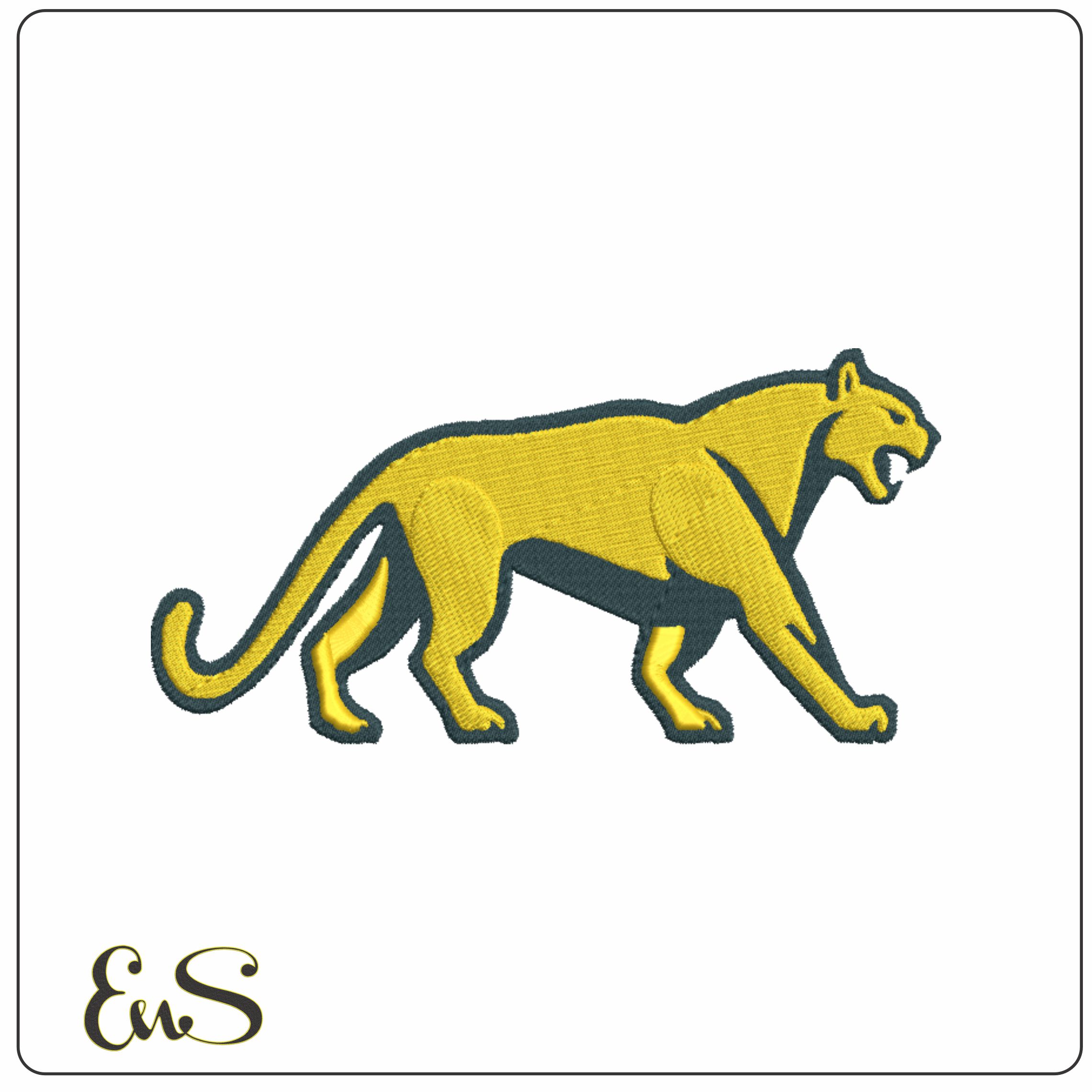 Los Pumas-Elegant embroidery design file - instant download