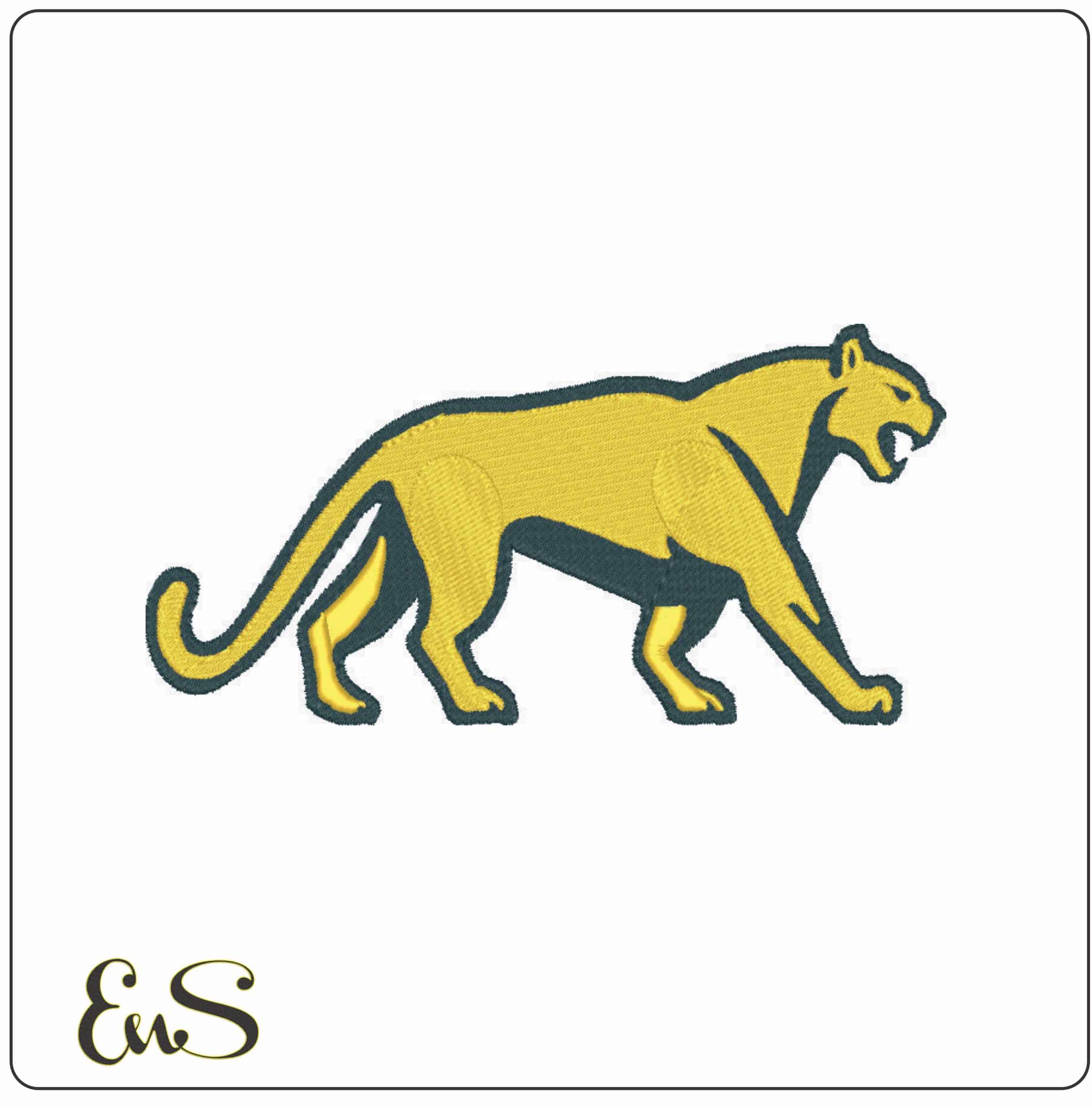 Los Pumas-Elegant embroidery design file - instant download