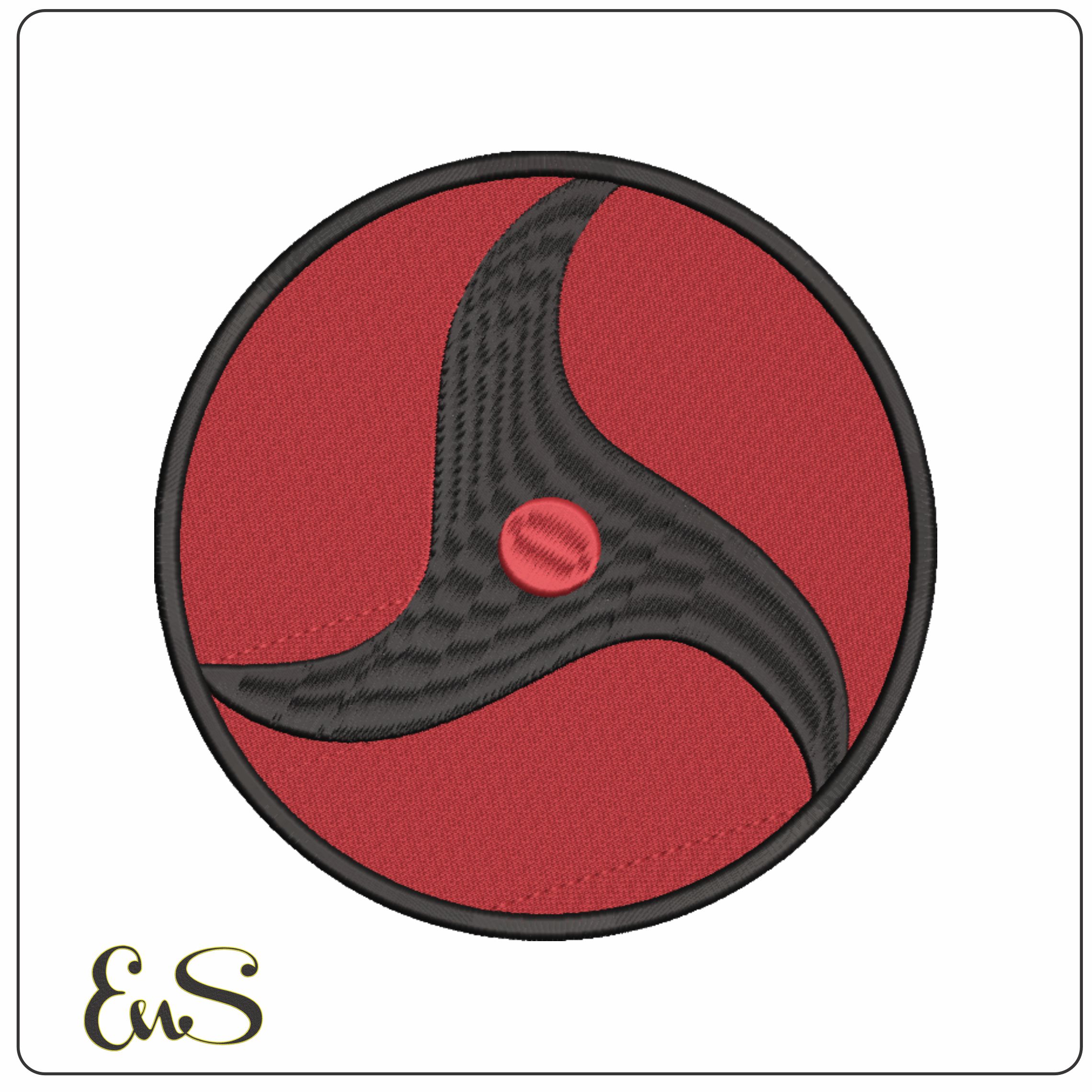 Mangekyo Sharingan Single Layer - Naruto - Anime-Elegant embroidery design file - instant download