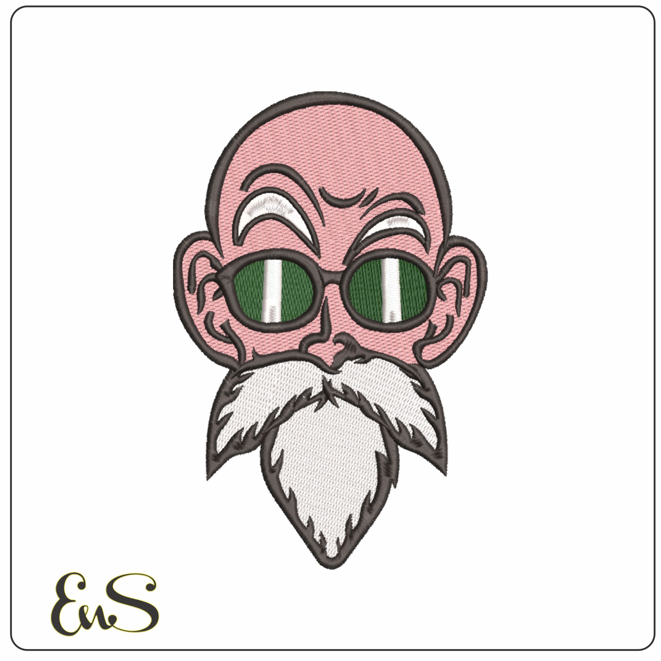 Master Roshi - Dragon Ball-Elegant embroidery design file - instant download