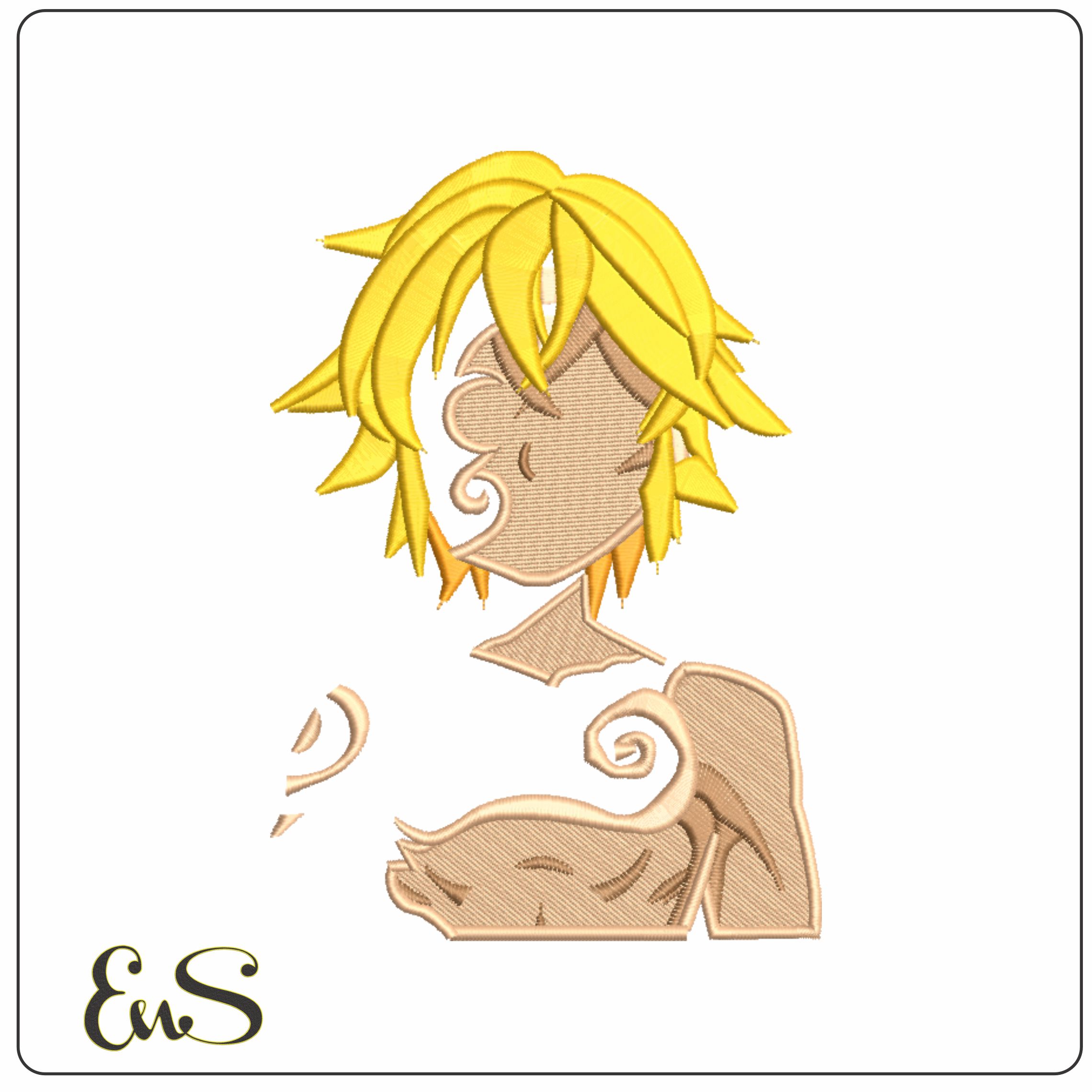 Meliodas - Seven Deadly Sins - Anime-Elegant embroidery design file - instant download