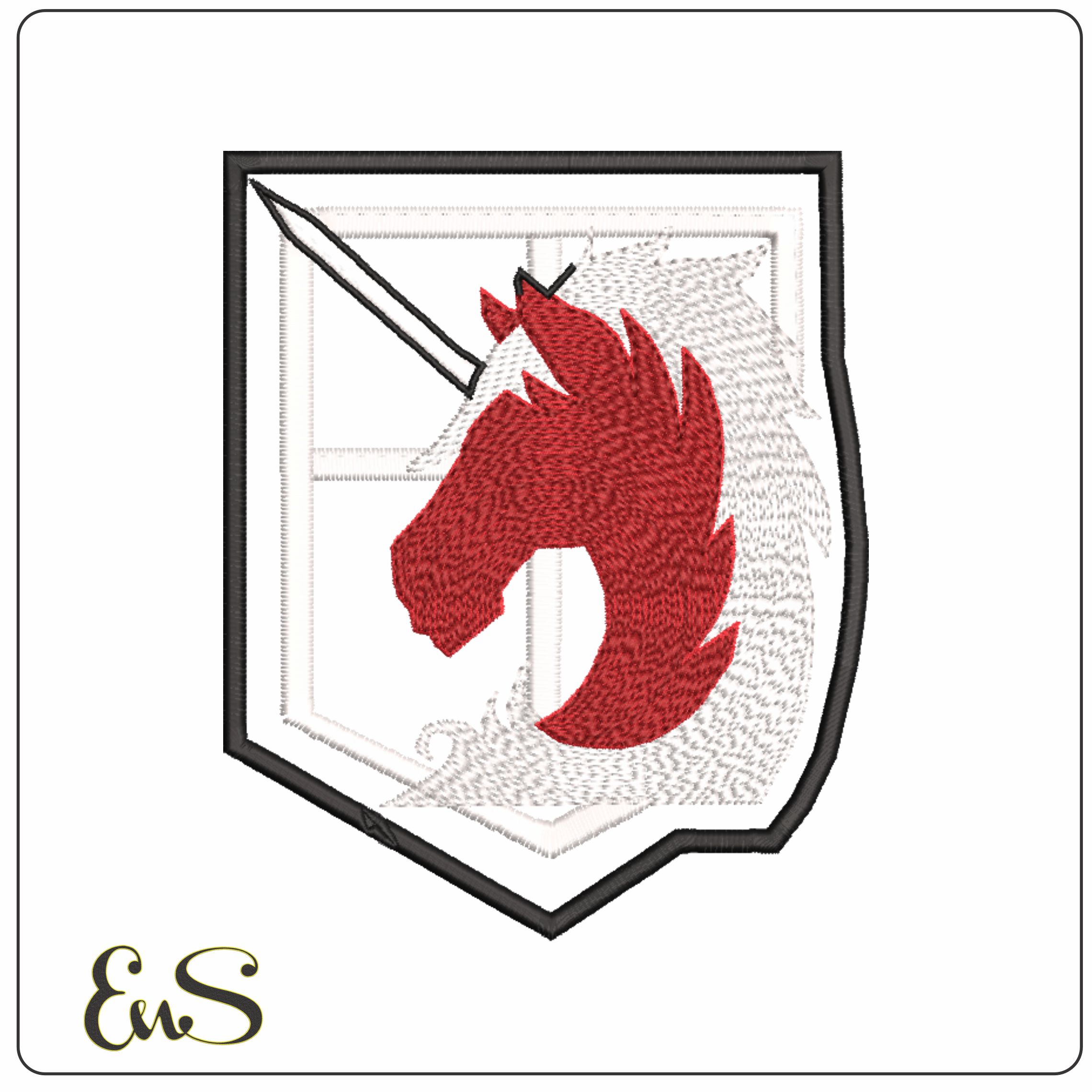Military Police Brigade Emblem - Attack on Titan - Anime-Elegant embroidery design file - instant download