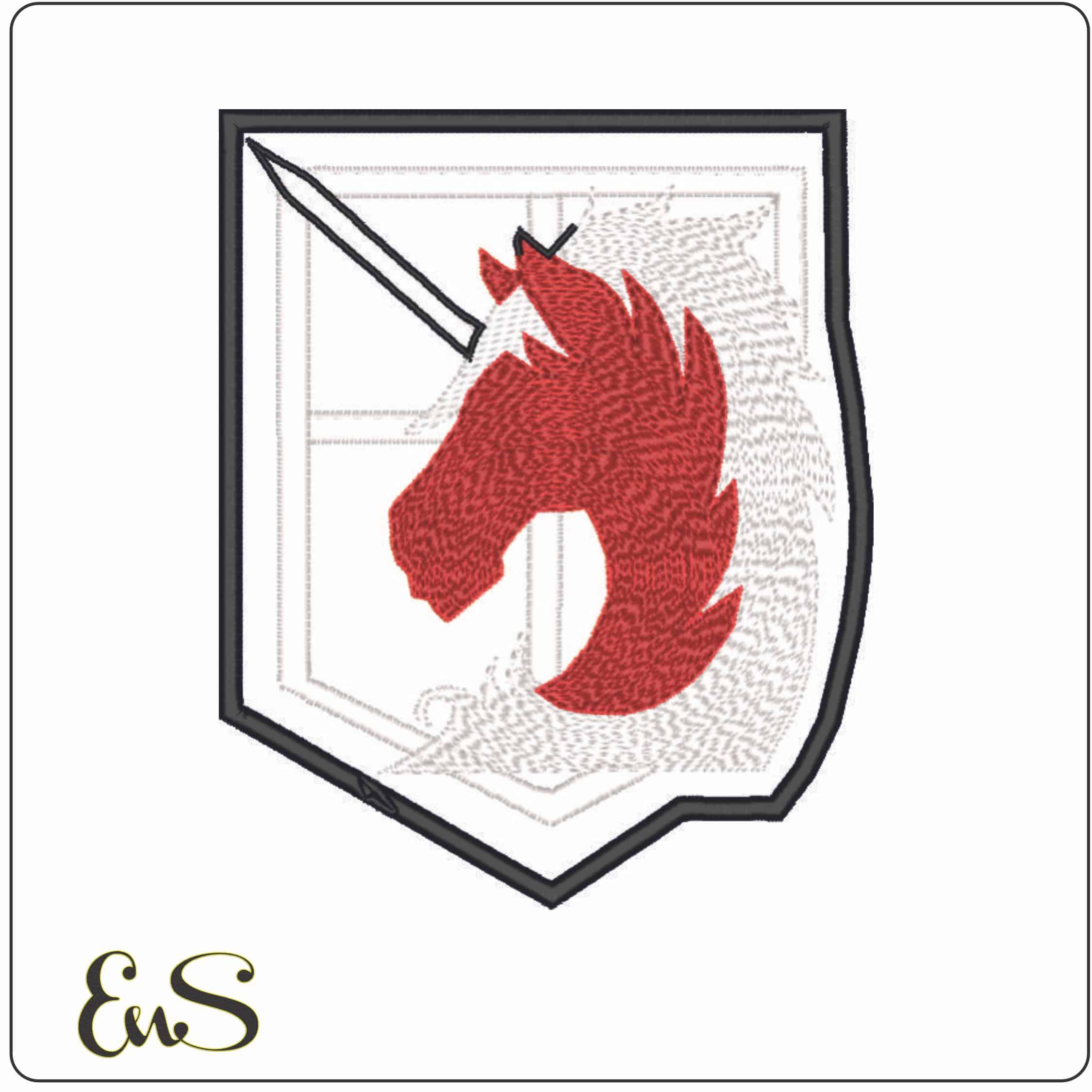 Military Police Brigade Emblem - Attack on Titan - Anime-Elegant embroidery design file - instant download