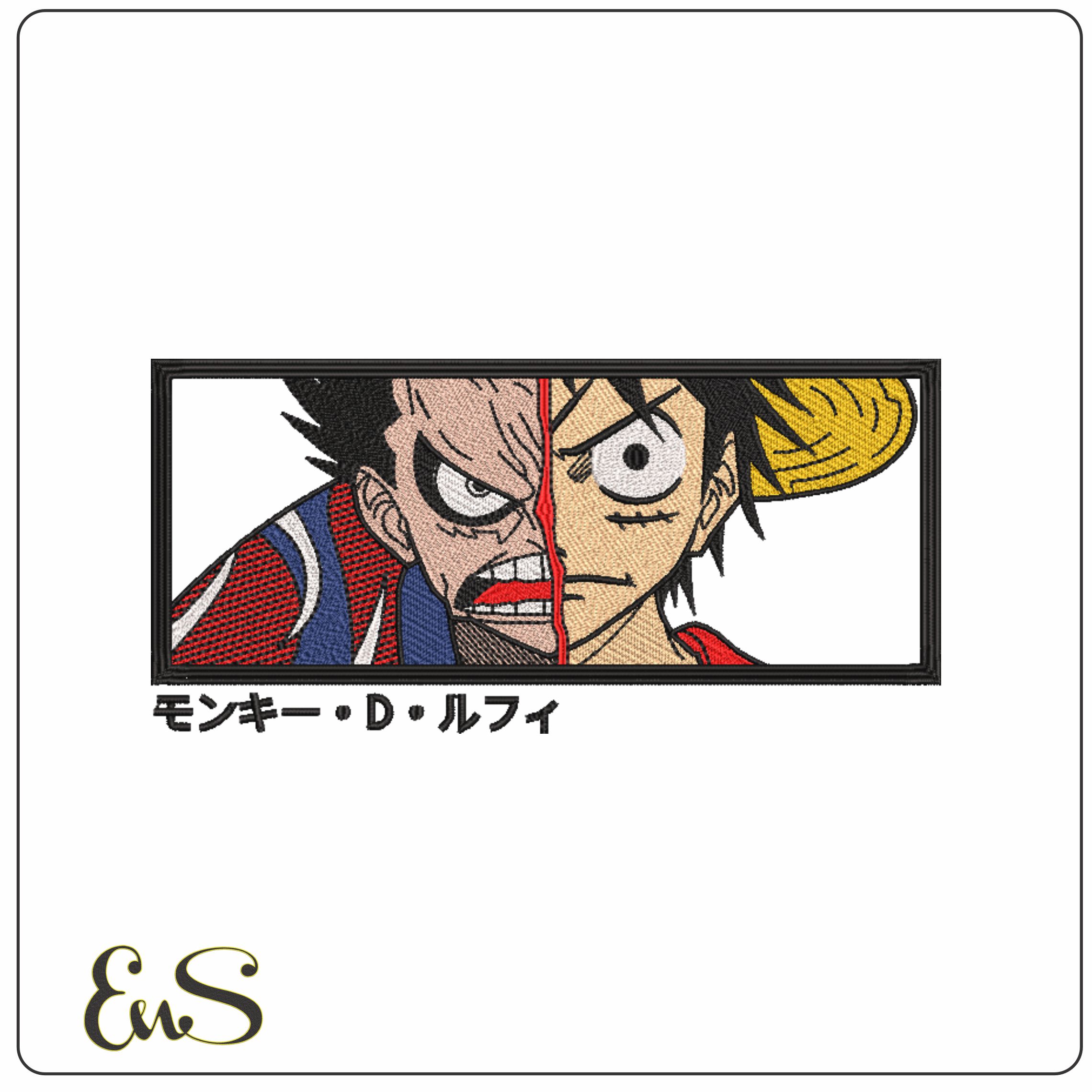 Monkey D Luffy Transformation - One Piece - Anime-Elegant embroidery design file - instant download