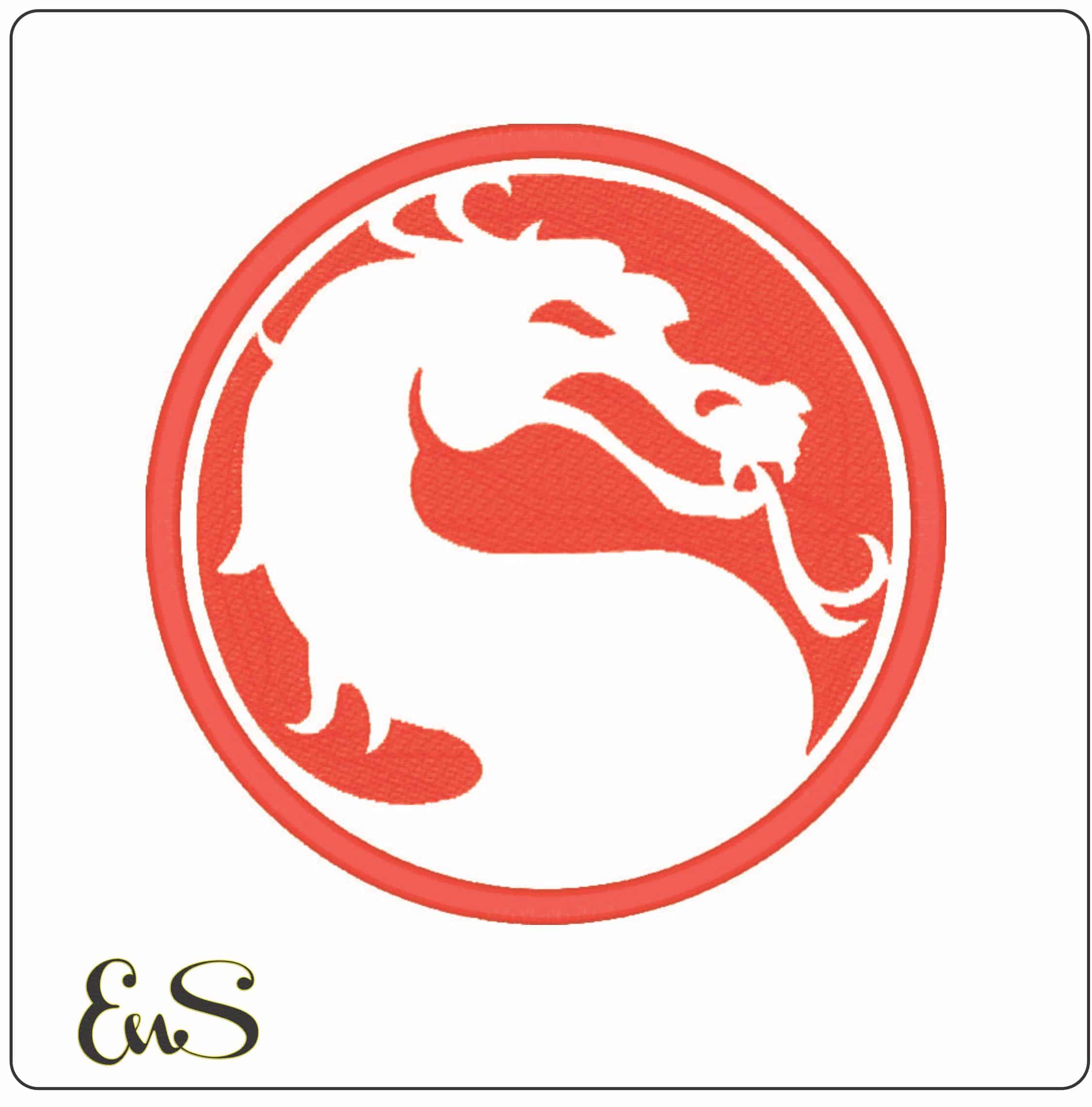 Mortal Combat Logo Inverse-Elegant embroidery design file - instant download