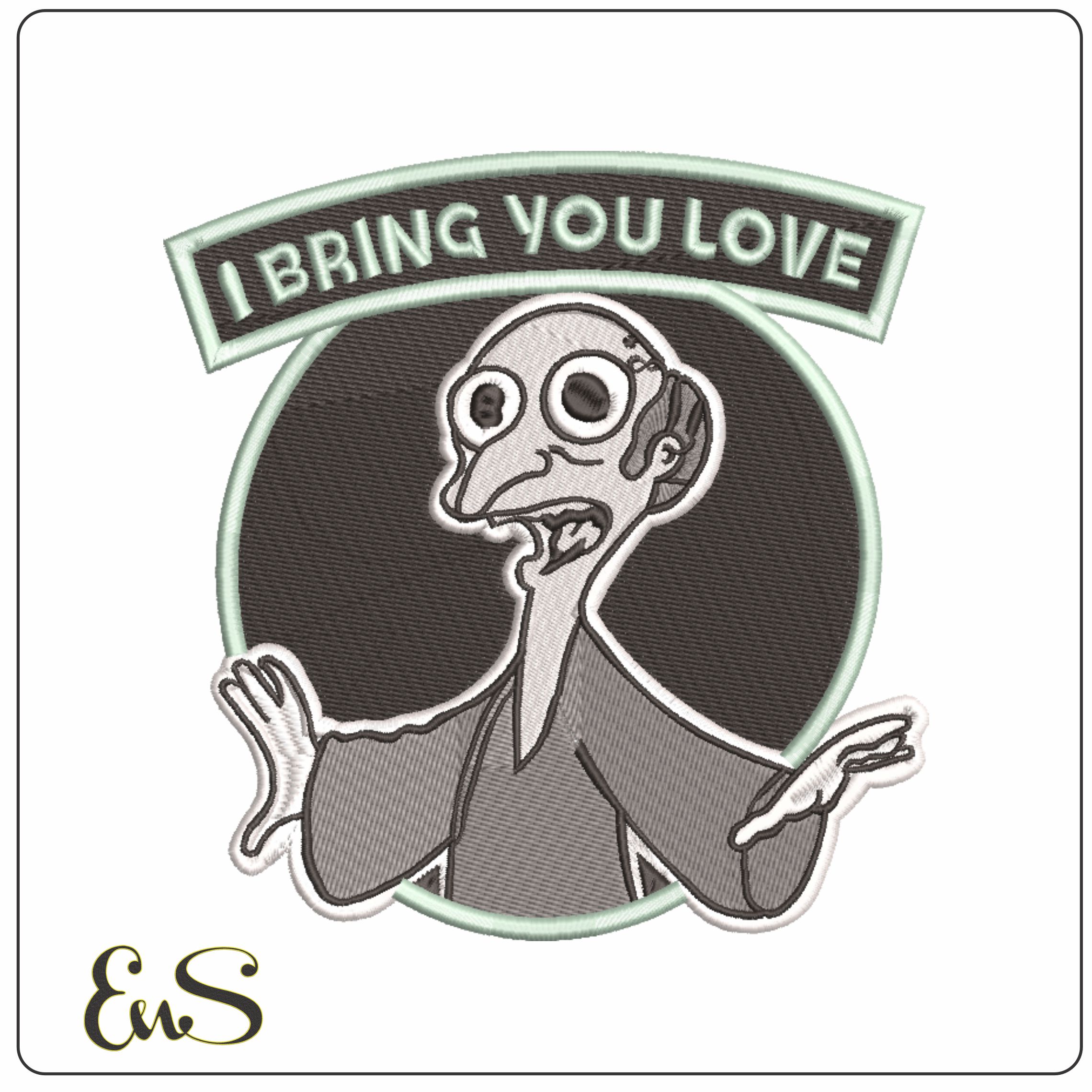 Mr Burns bring love - The Simpsons-Elegant embroidery design file - instant download