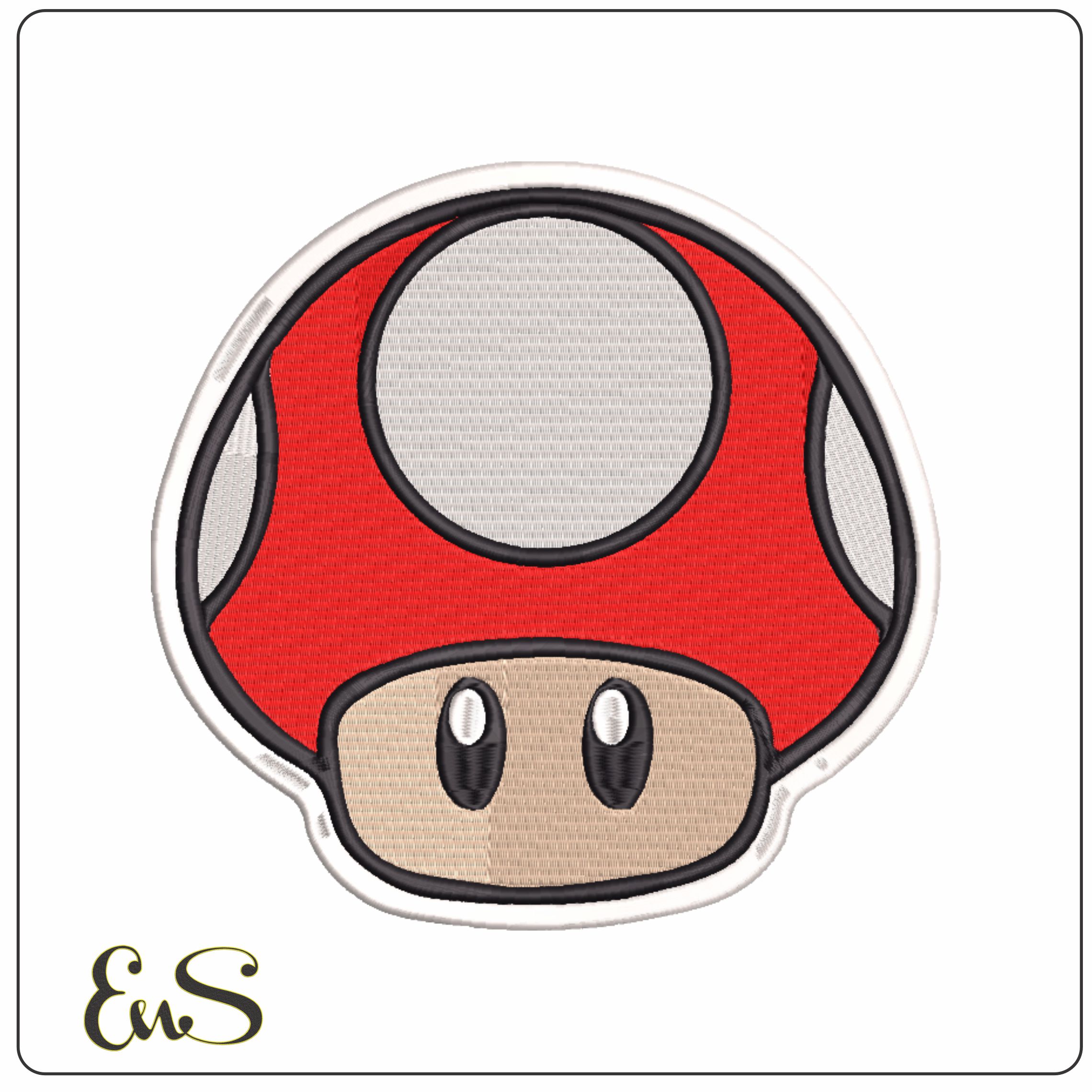 Mushroom - Super Mario-Elegant embroidery design file - instant download