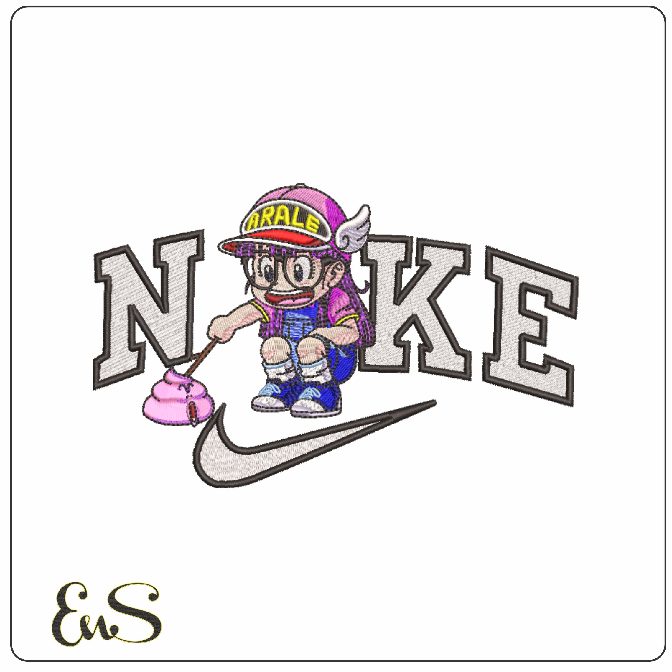Nike Arale Norimaki - Dr Slump - Anime-Elegant embroidery design file - instant download