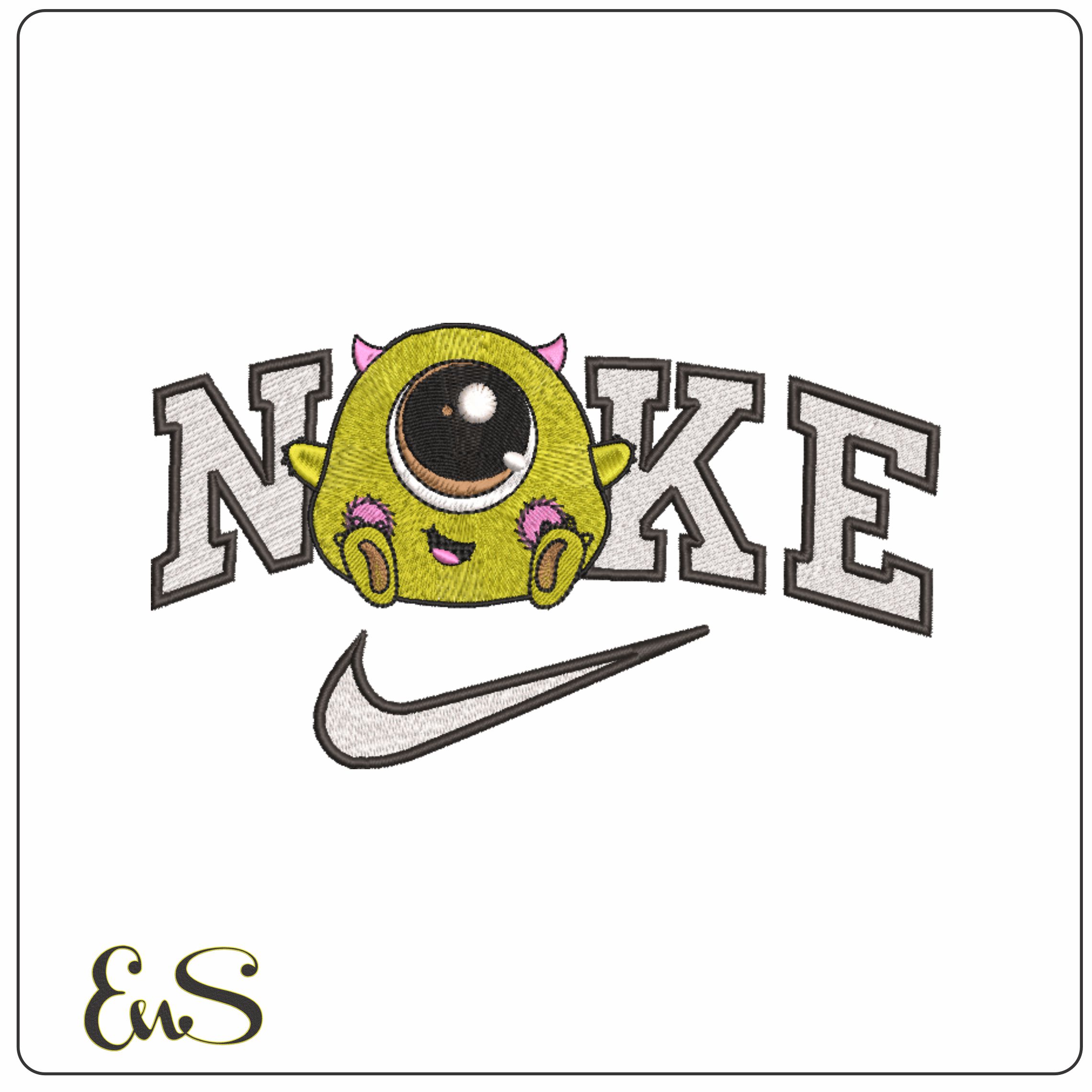 Nike Baby Mike Wisoski - Monsters Inc-Elegant embroidery design file - instant download