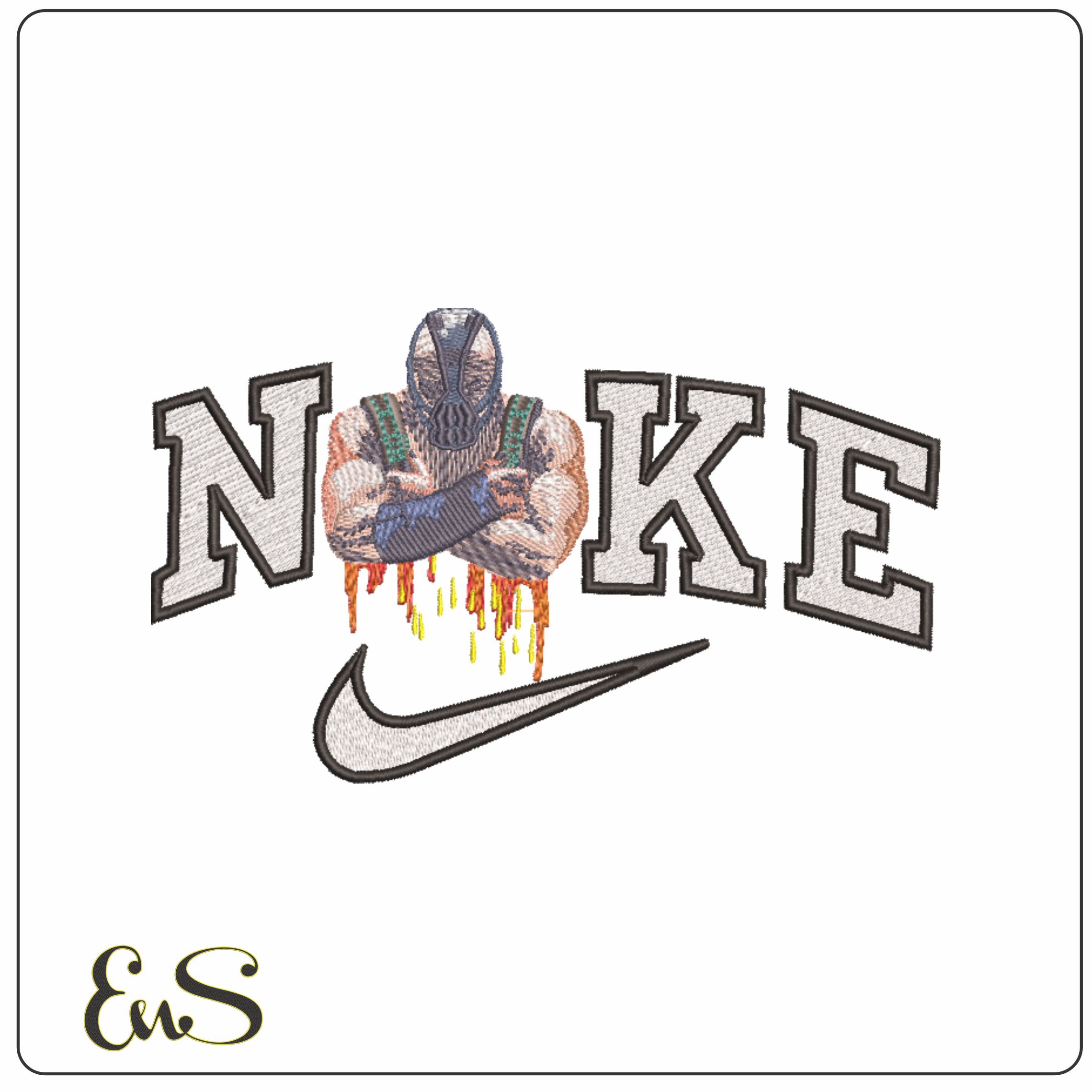 Nike Bane in Mask - Batman - DC Comics-Elegant embroidery design file - instant download