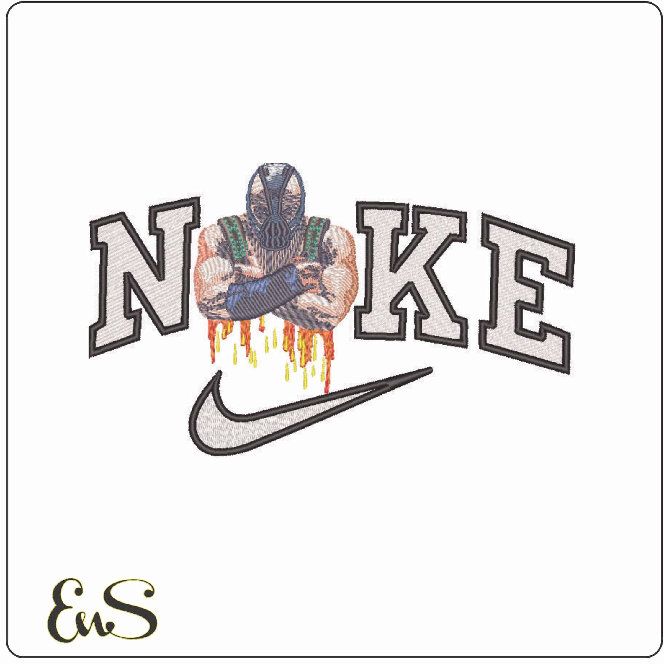 Nike Bane in Mask - Batman - DC Comics-Elegant embroidery design file - instant download