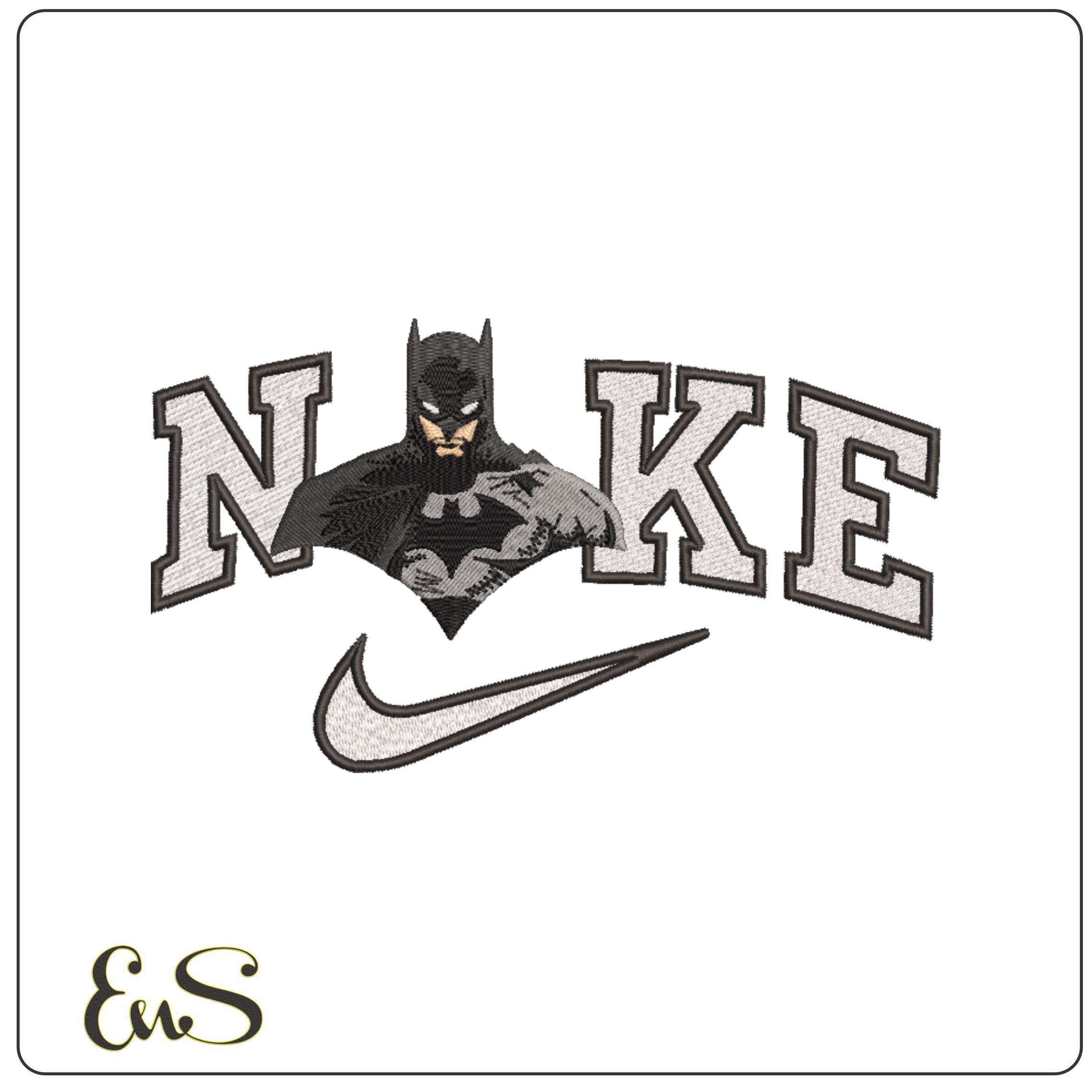 Nike Batman Head-Elegant embroidery design file - instant download