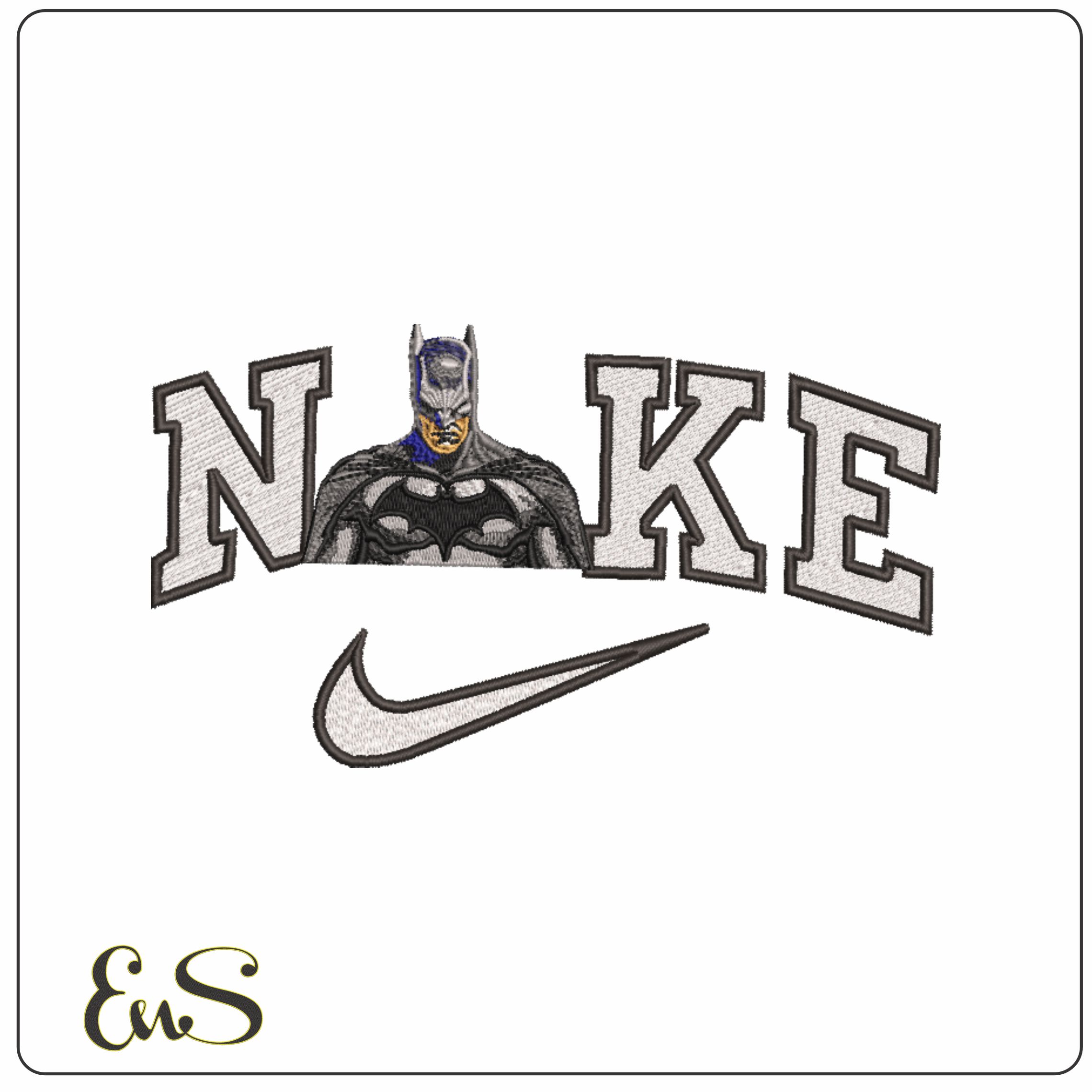 Nike Batman Torso-Elegant embroidery design file - instant download