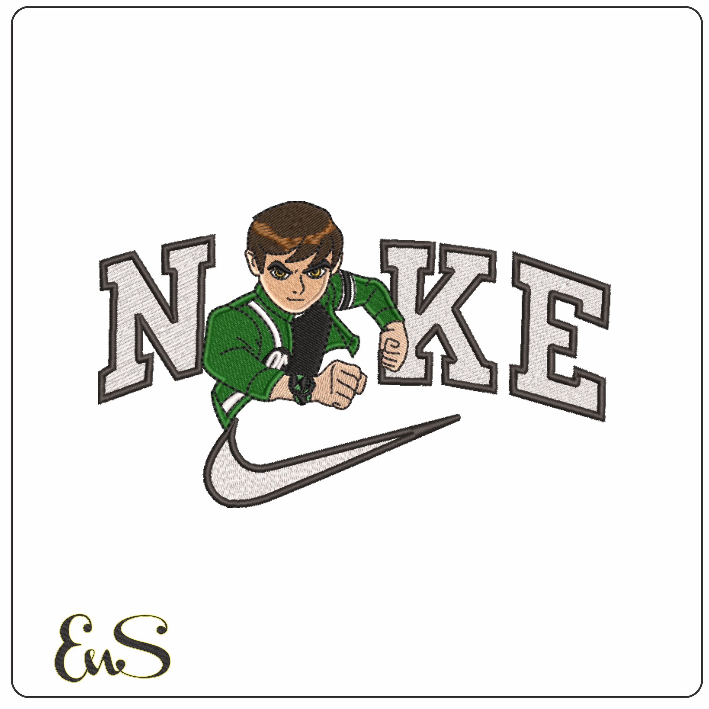 Nike Ben Tennyson - Ben Ten-Elegant embroidery design file - instant download