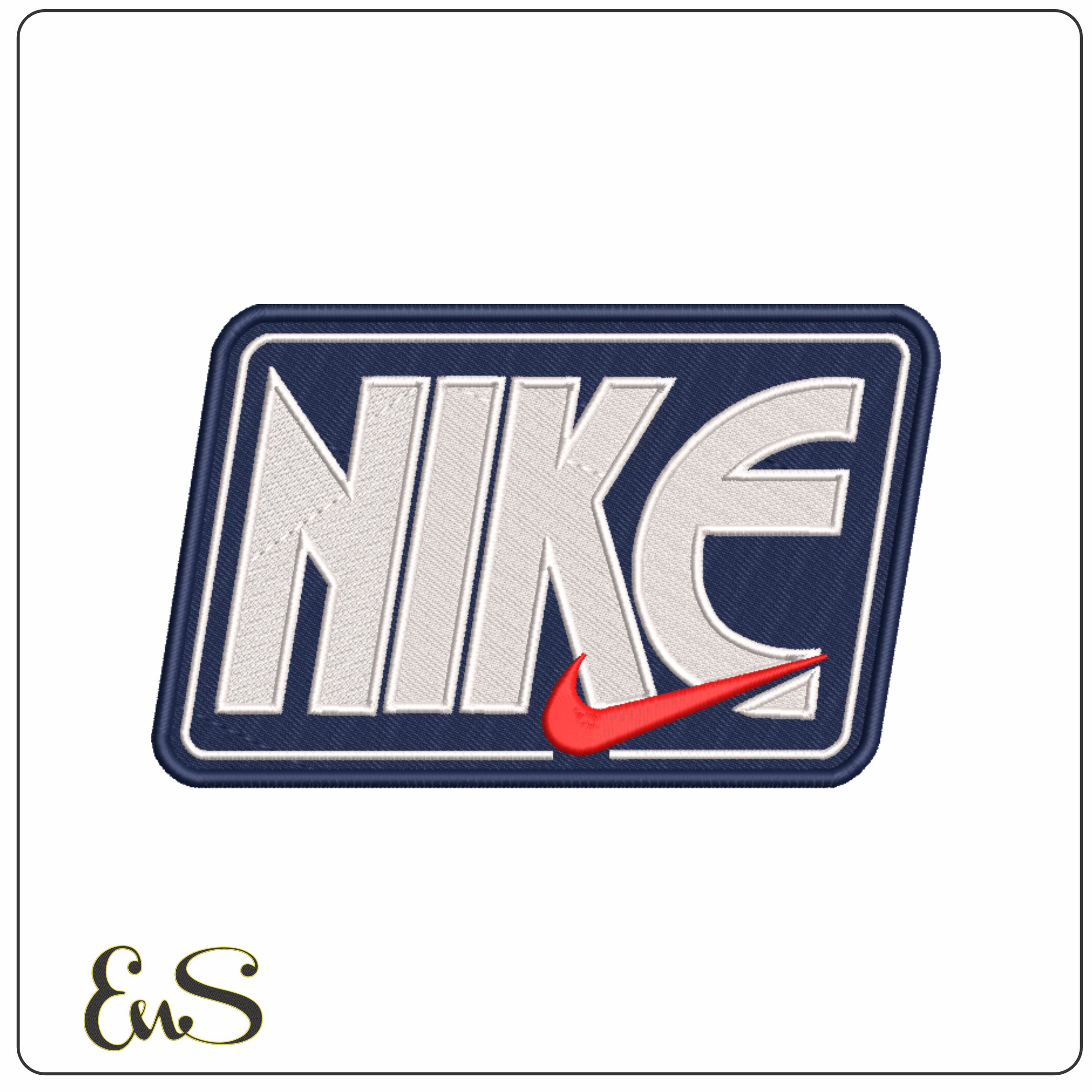 Nike Blue outline-Elegant embroidery design file - instant download