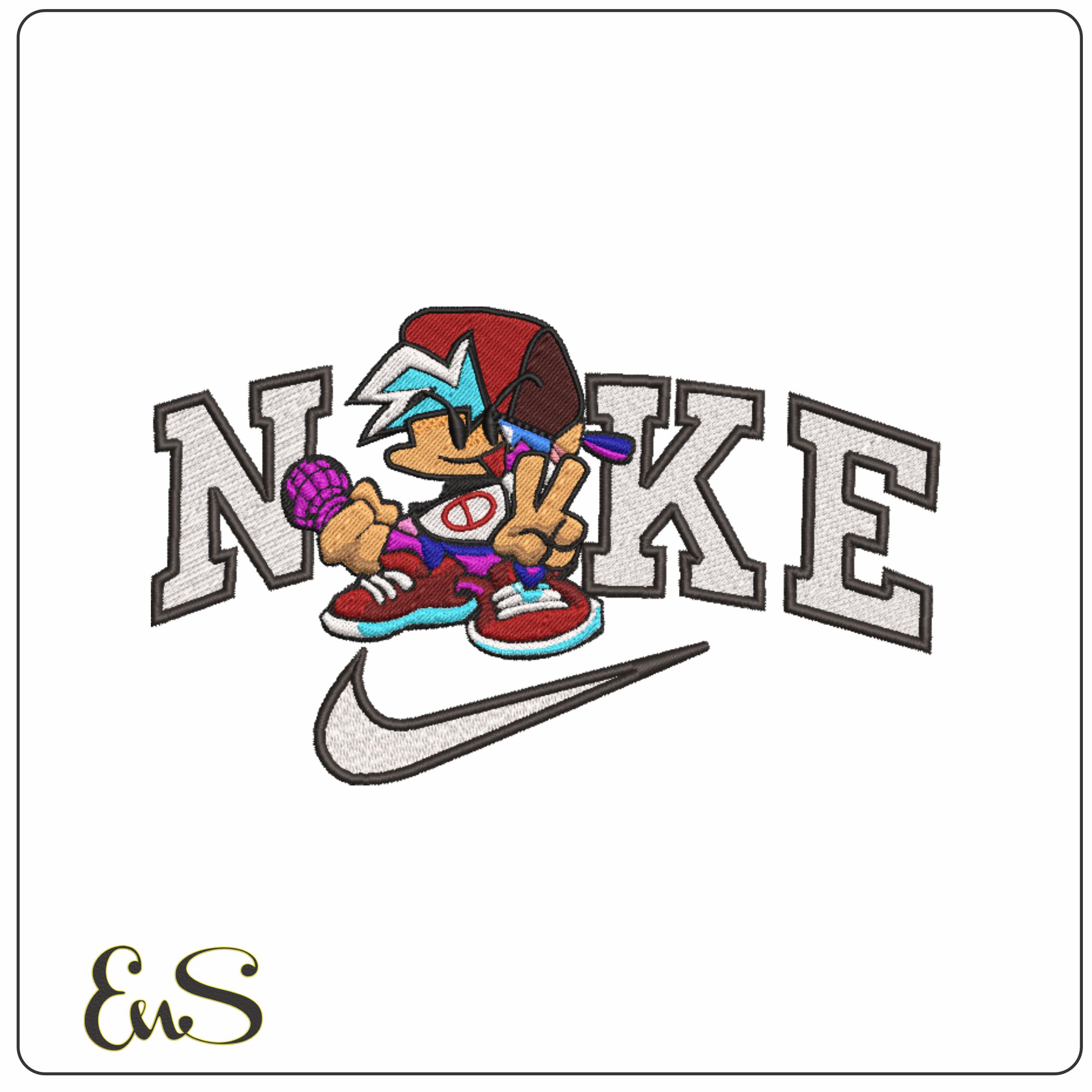 Nike Boyfriend - Friday Night Funkin-Elegant embroidery design file - instant download