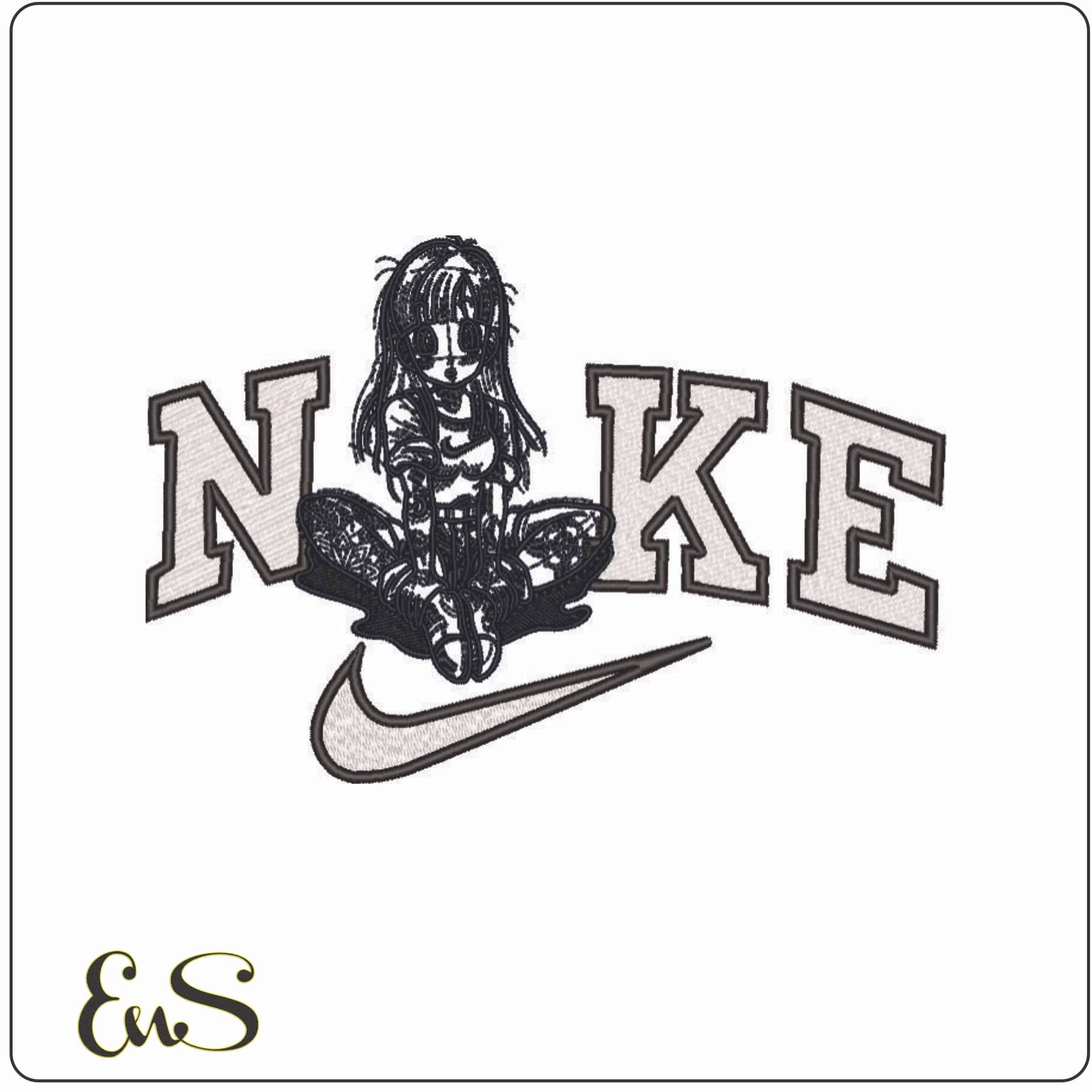 Nike Bulma Line Art Nike - Dragon Ball - Anime-Elegant embroidery design file - instant download
