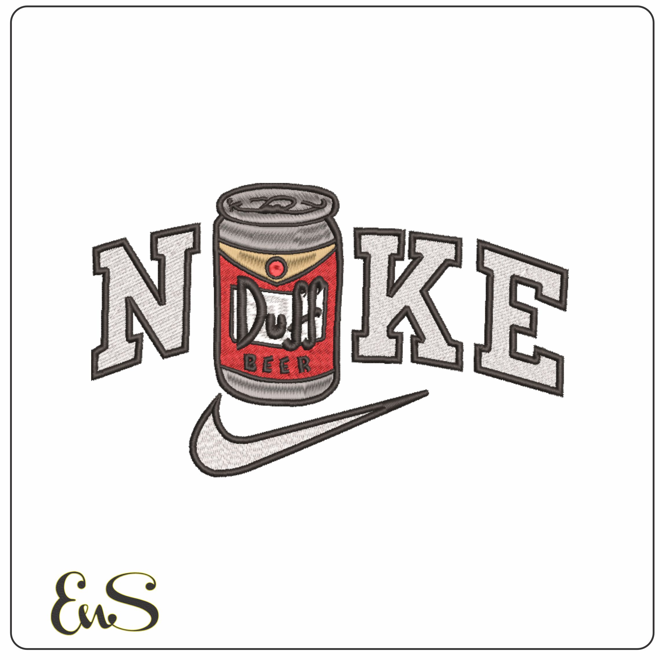 Nike Duff Beer-Elegant embroidery design file - instant download