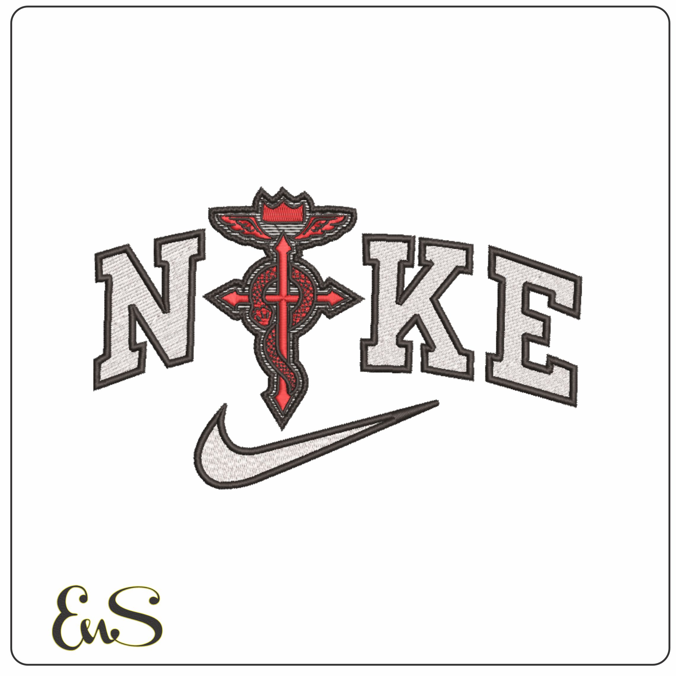 Nike Flamel Symbol - Full Metal Alchemist - Anime-Elegant embroidery design file - instant download