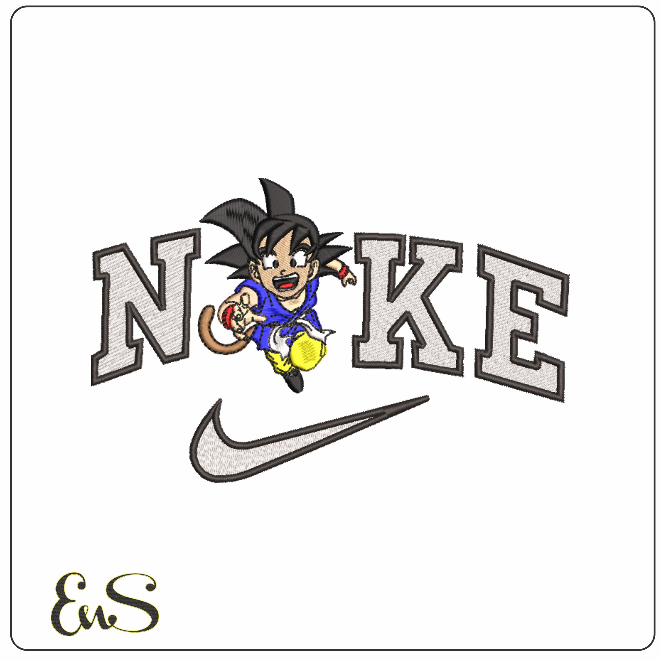 Nike Goku Running - Dragon Ball - Anime-Elegant embroidery design file - instant download