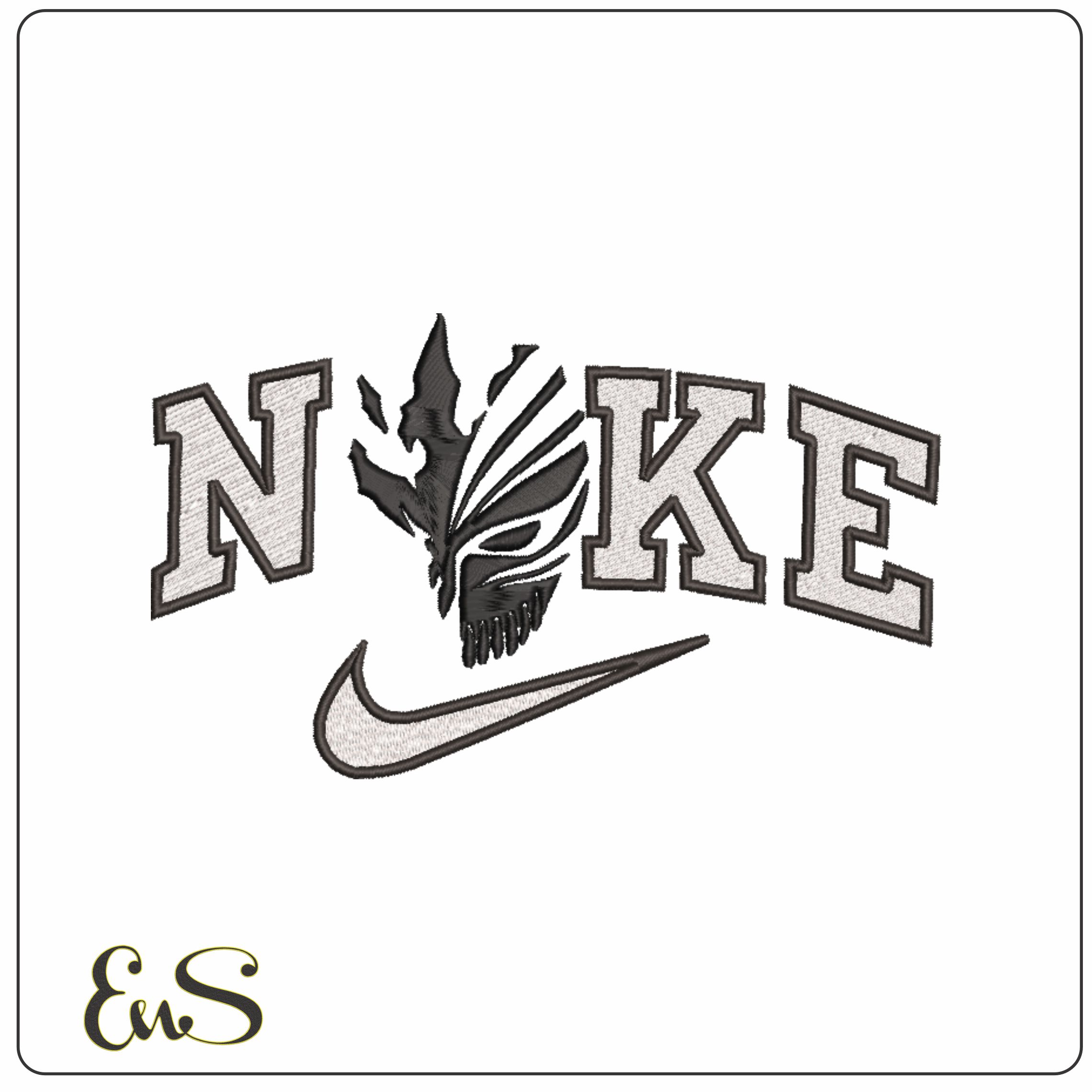 Nike Ichigo Kurosaki Mask - Bleach - Anime-Elegant embroidery design file - instant download
