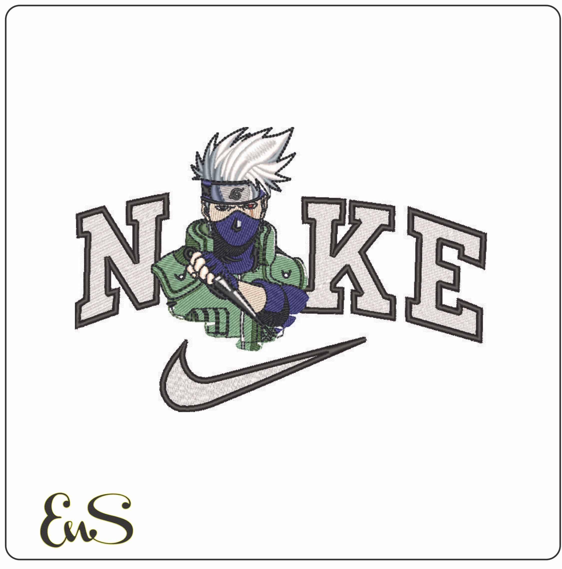 Nike Kakashi Hateke with Knife - Naruto Series - Anime-Elegant embroidery design file - instant download