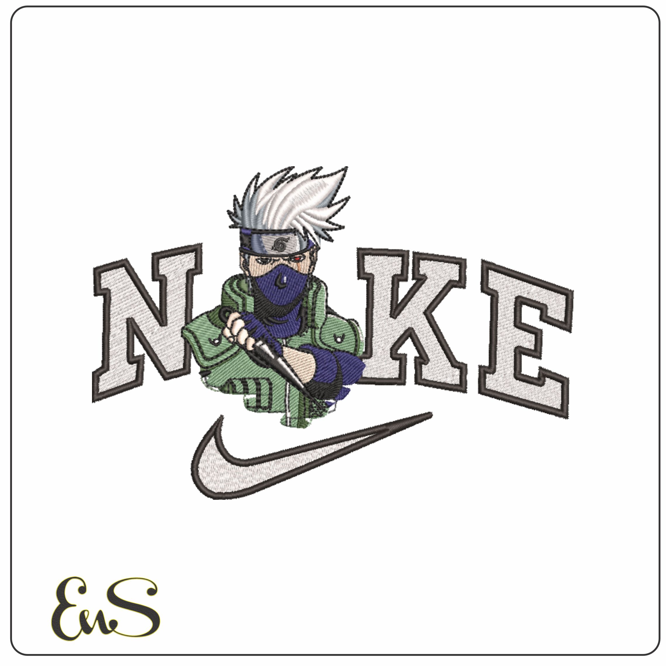 Nike Kakashi Hateke with Knife - Naruto Series - Anime-Elegant embroidery design file - instant download