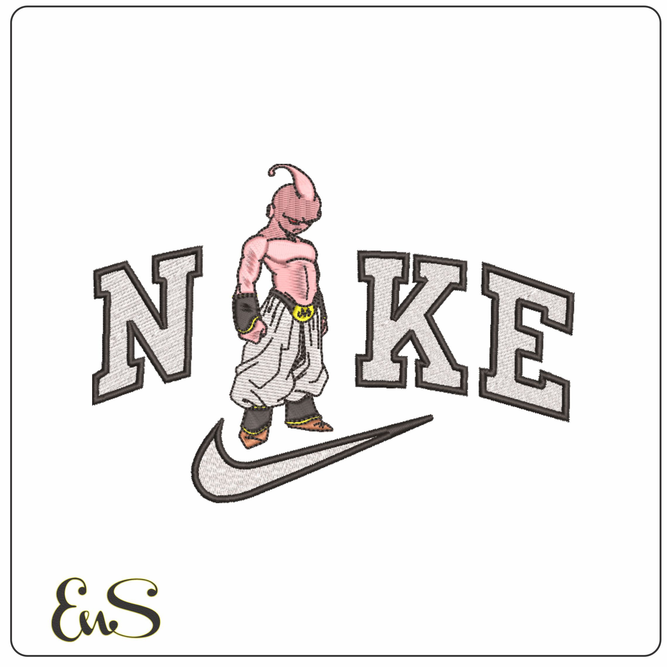 Nike Kid Buu - Dragon Ball - Anime-Elegant embroidery design file - instant download