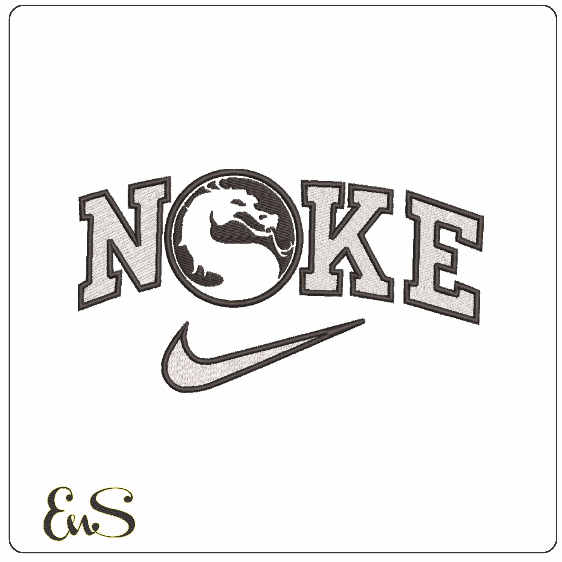 Nike Mortal Combat Logo-Elegant embroidery design file - instant download