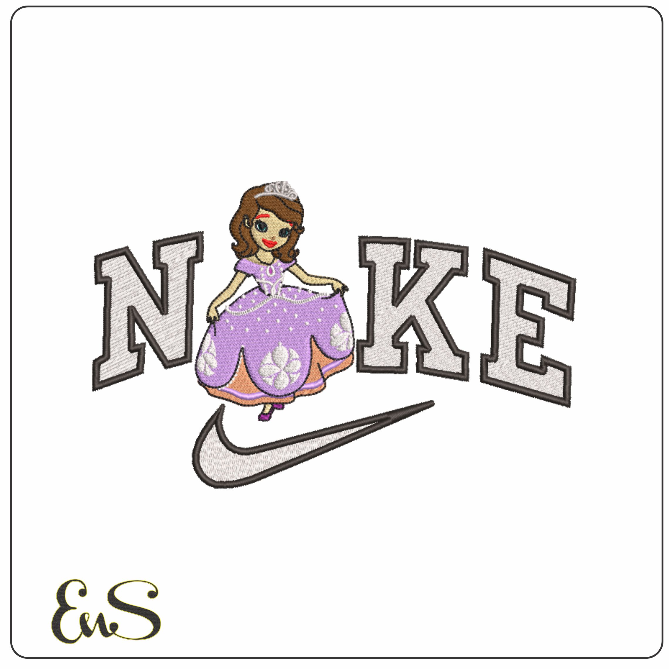 Nike Princess in a Ball Gown-Elegant embroidery design file - instant download