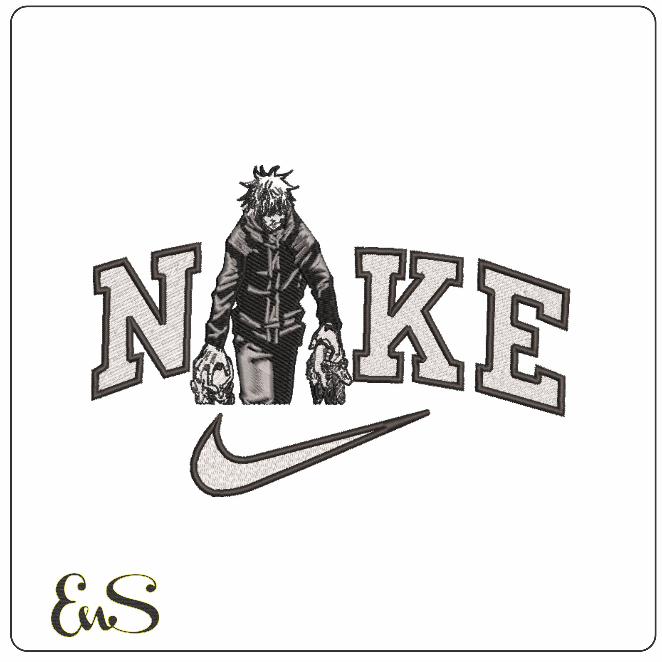 Nike Satoru Gojo with Heads - Jujutsu Kaisen - Anime-Elegant embroidery design file - instant download