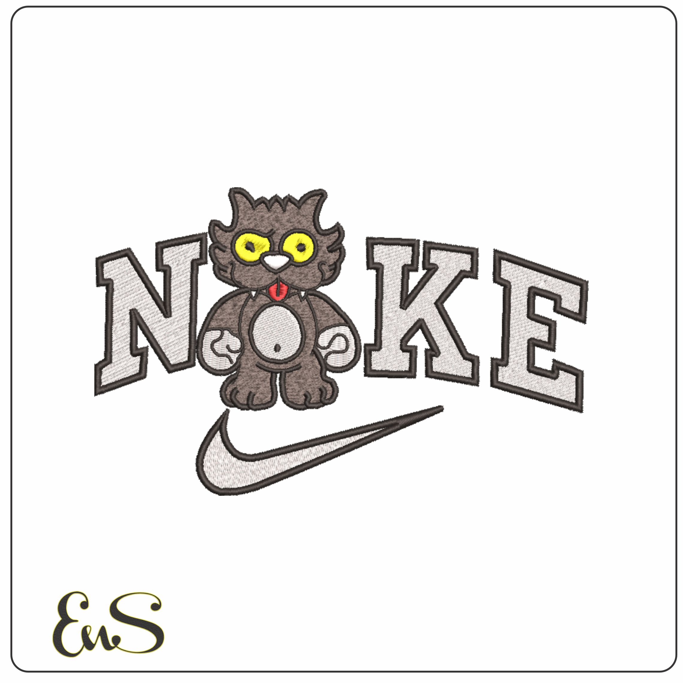 Nike Scratchy - Itchy and Scratchy - The Simpsons-Elegant embroidery design file - instant download