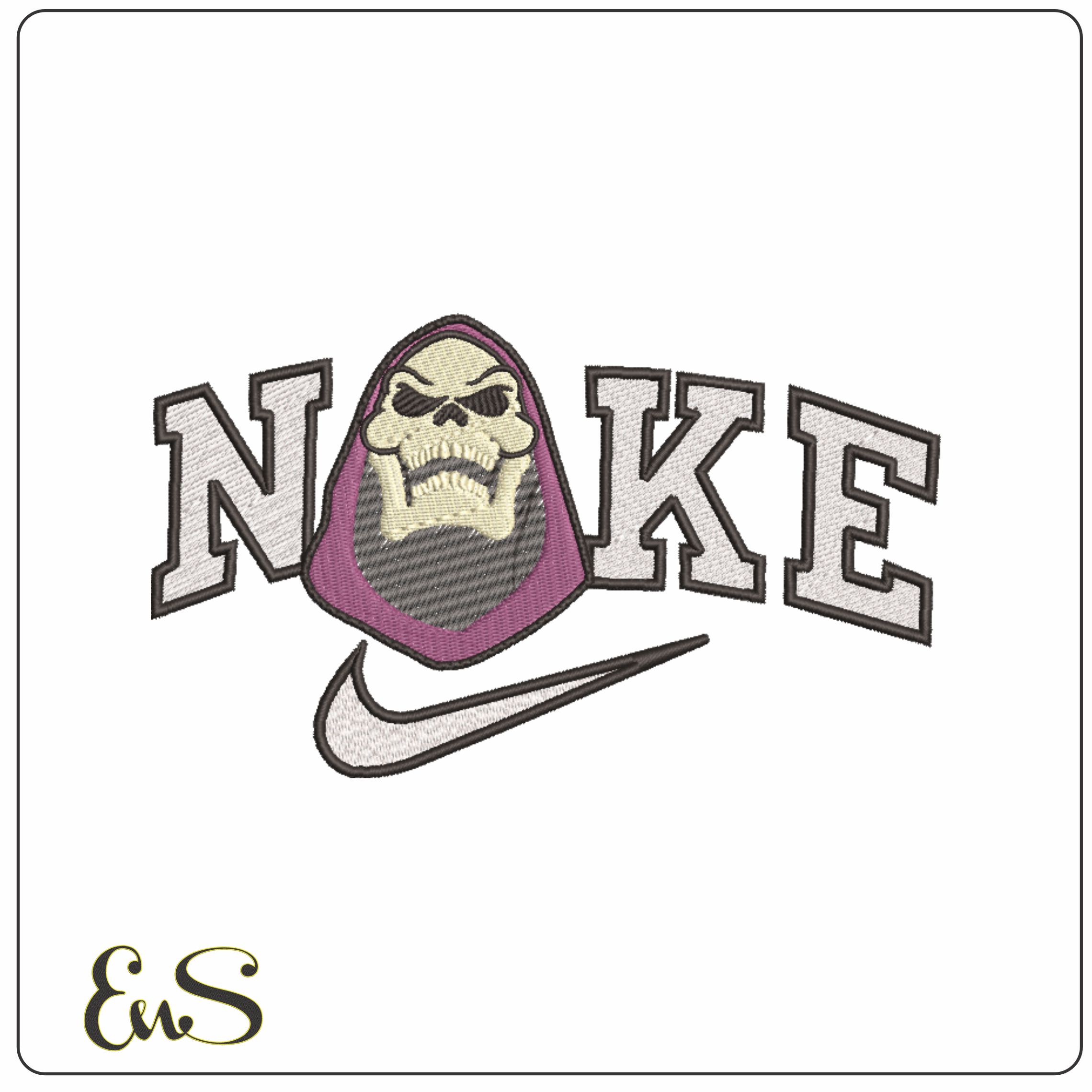 Nike Skeletor - HE-Man Masters of the Universe - Cartoon-Elegant embroidery design file - instant download
