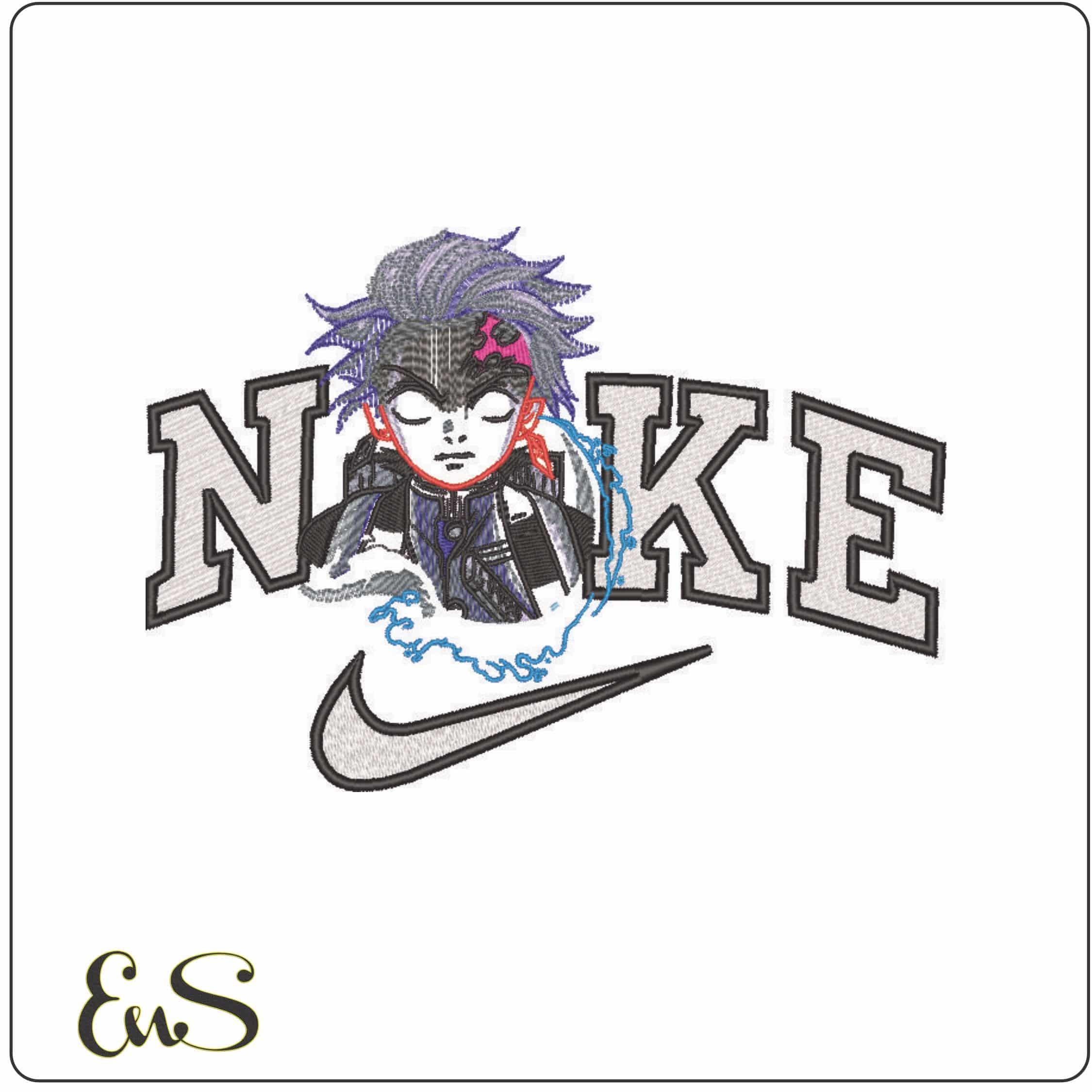 Nike Tanjiro line art - Demon Slayer - Anime-Elegant embroidery design file - instant download