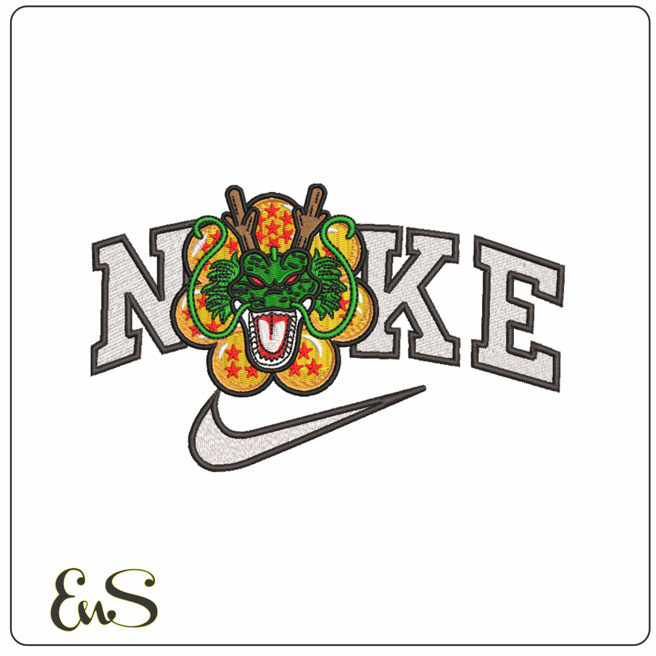 Nike The Eternal Dragon - Dragon Ball - Anime-Elegant embroidery design file - instant download