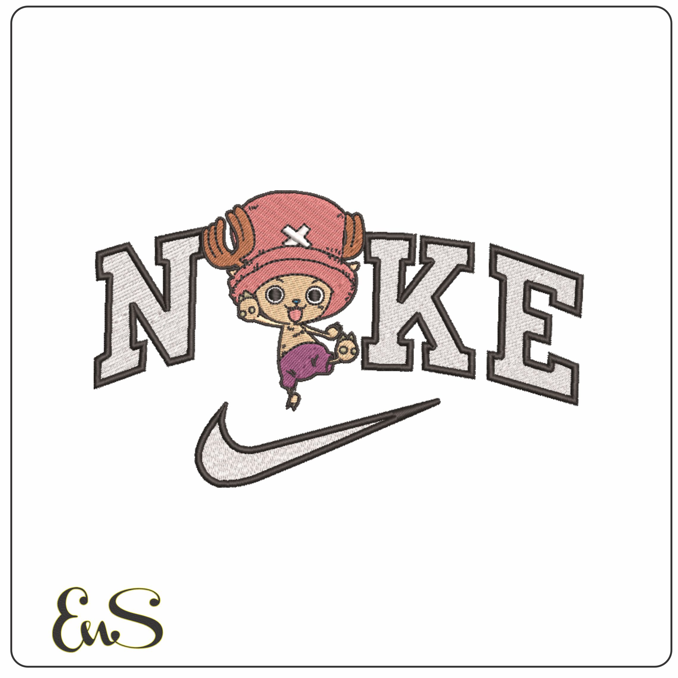Nike Tony Chopper - One Piece - Anime-Elegant embroidery design file - instant download