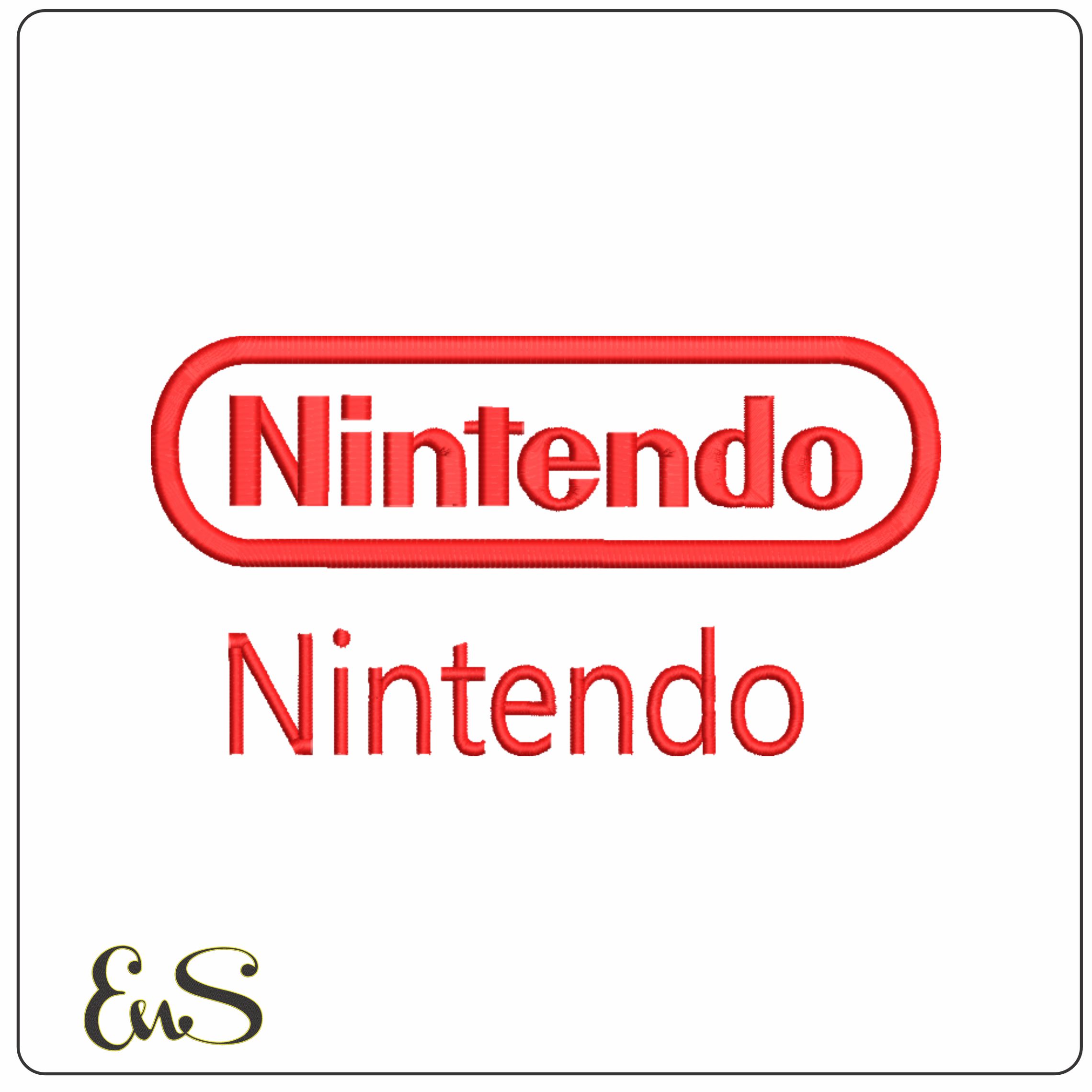 Nintendo Logo-Elegant embroidery design file - instant download