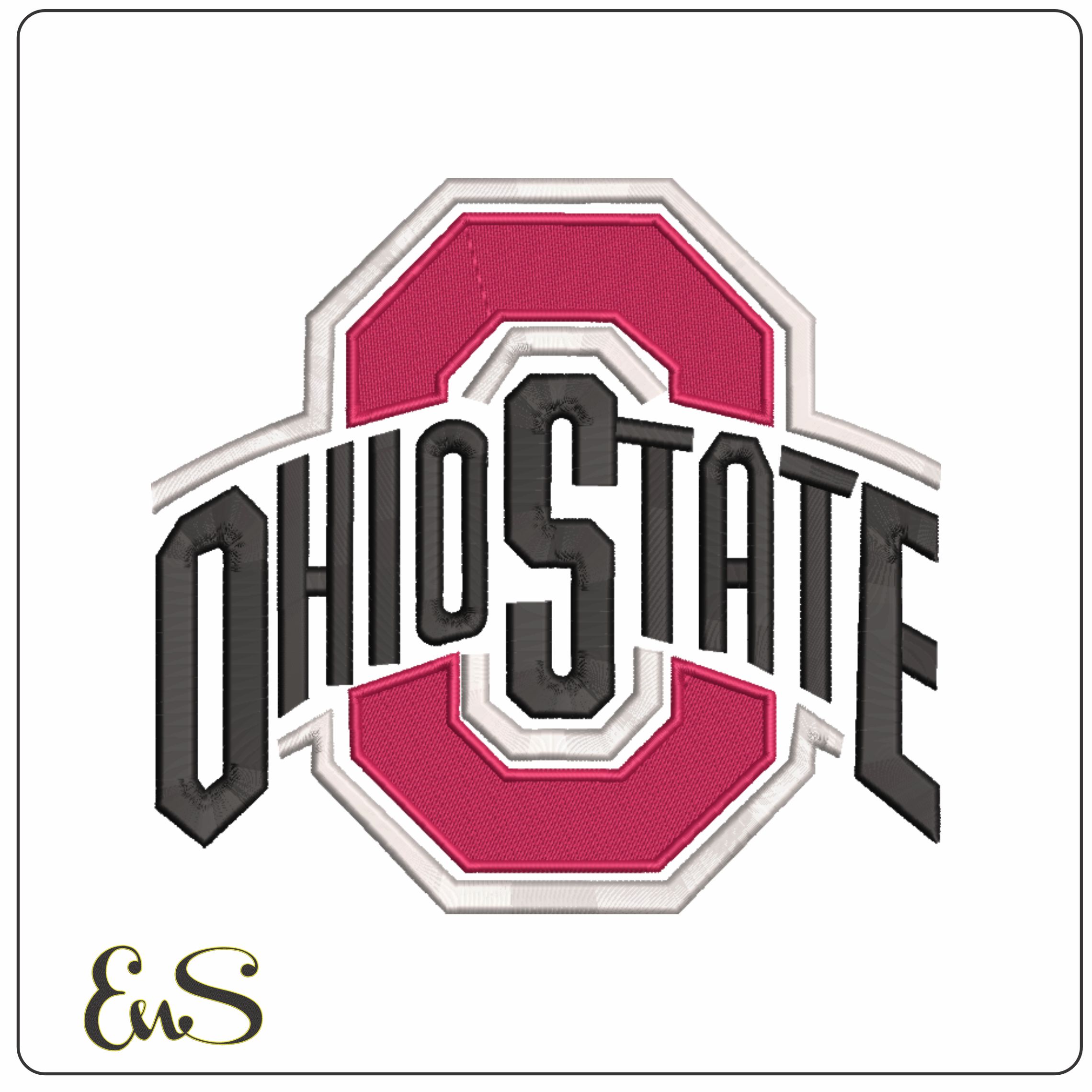 Ohio State All Sizes-Elegant embroidery design file - instant download