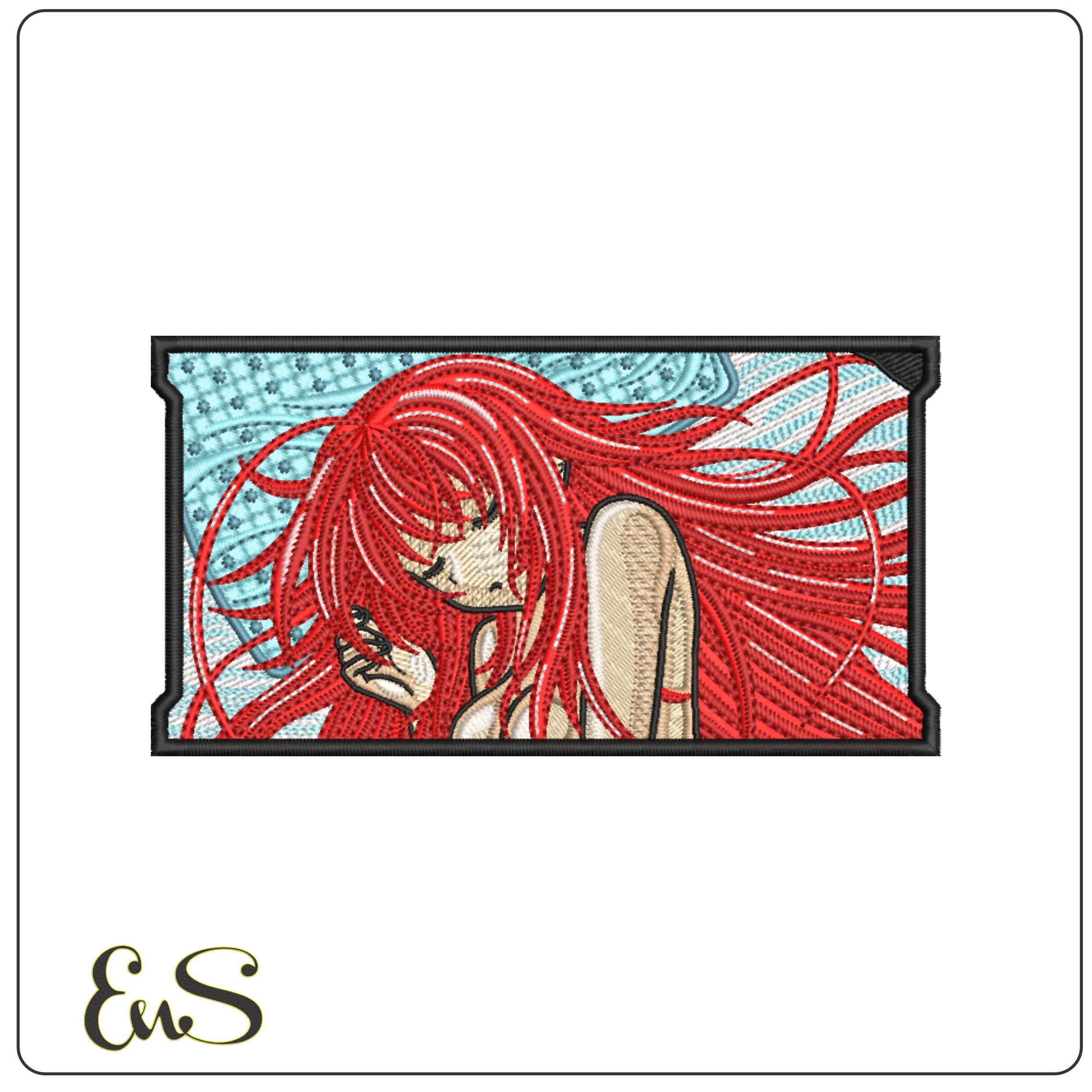 Rias Gremory - High School DxD - Anime-Elegant embroidery design file - instant download