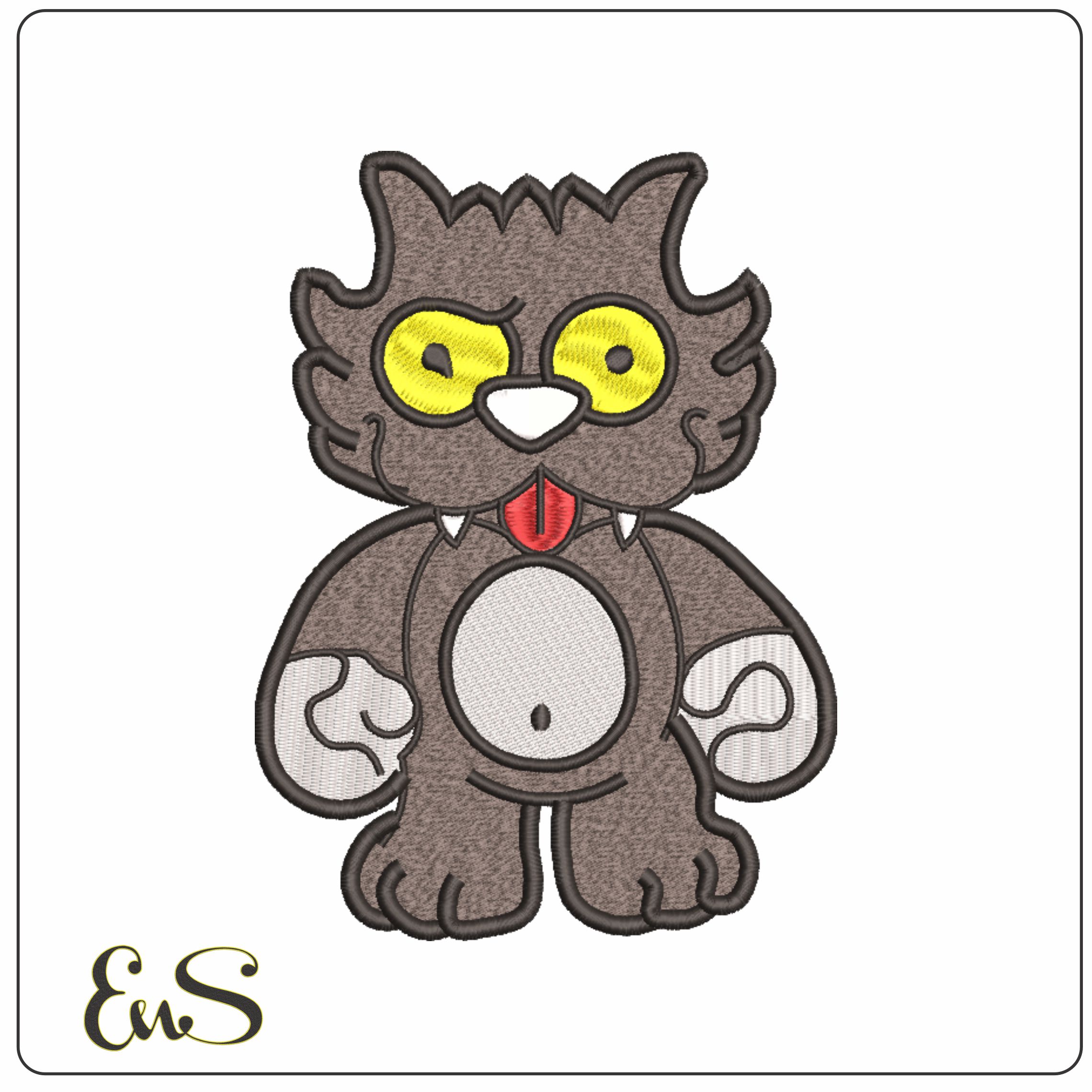 Scratchy - Itchy and Scratchy - The Simpsons-Elegant embroidery design file - instant download
