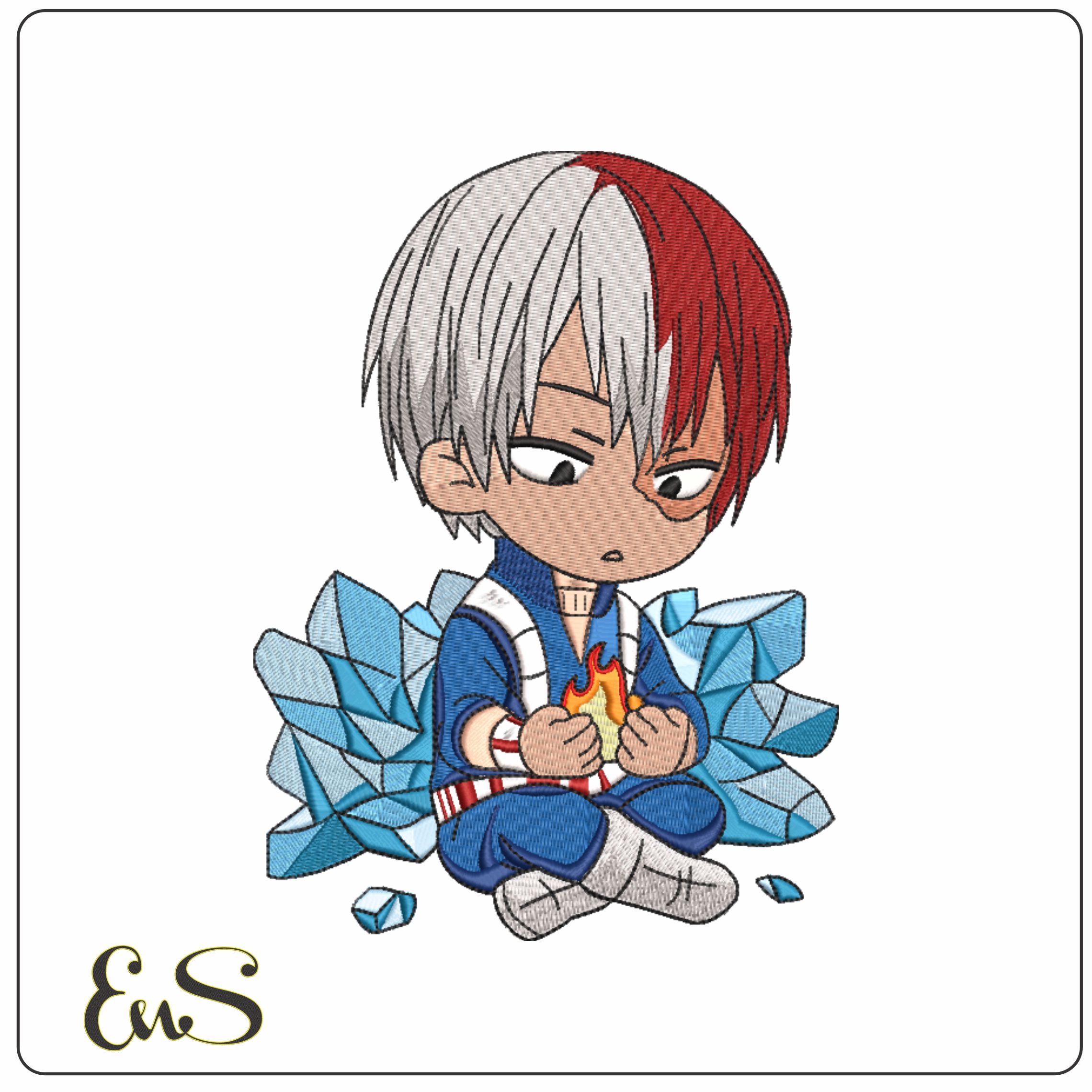 Shoto Todoroki - My Hero Academia - Anime-Elegant embroidery design file - instant download