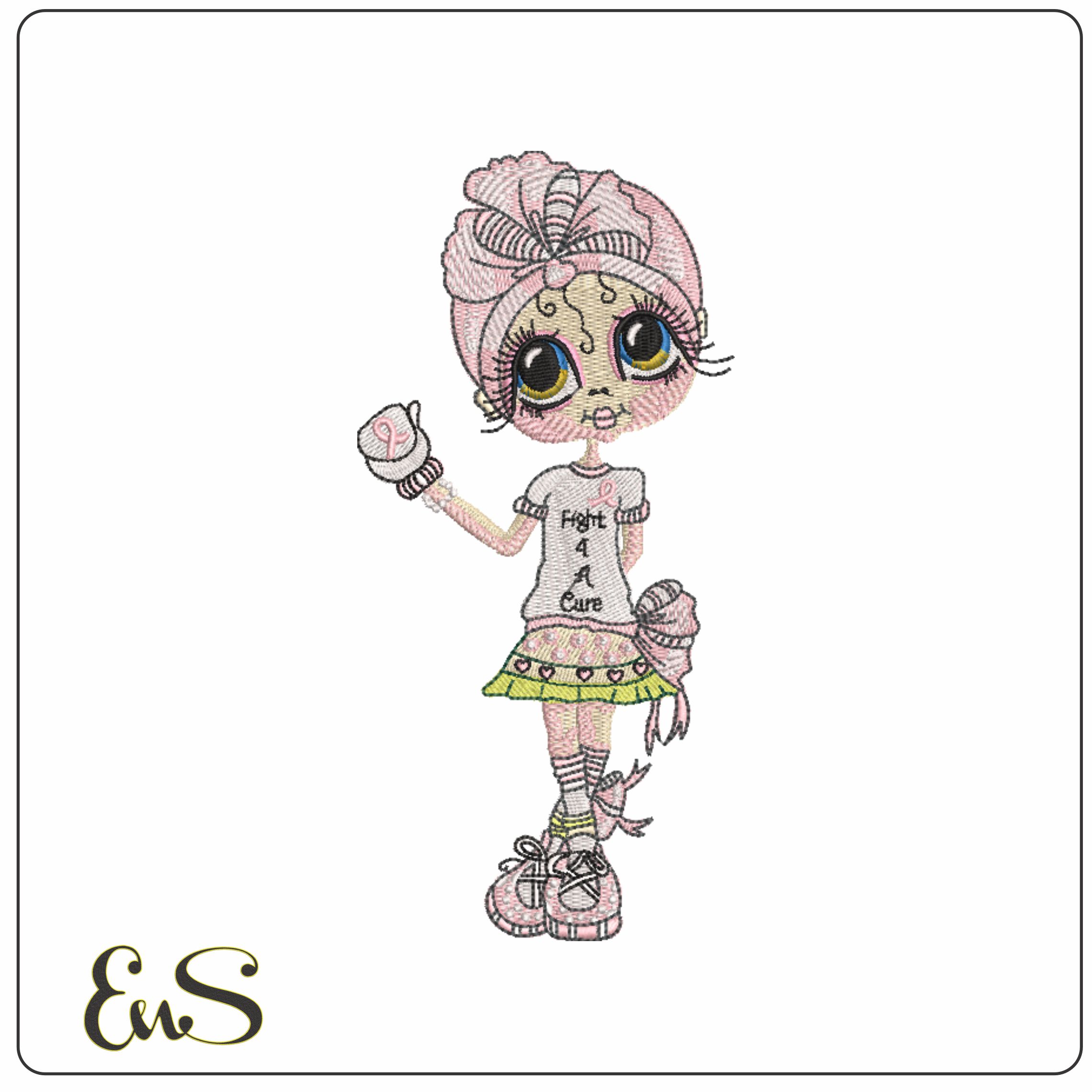 Special Care Bestie of Hope - Fight 4 A Cure-Elegant embroidery design file - instant download